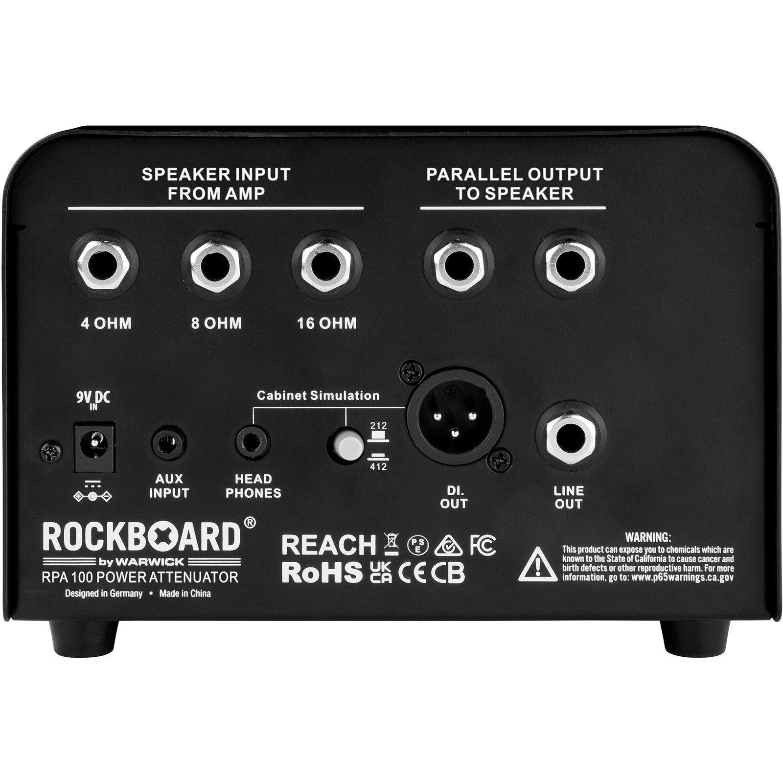 Rockboard RPA 100 Power Attenuator, connectors