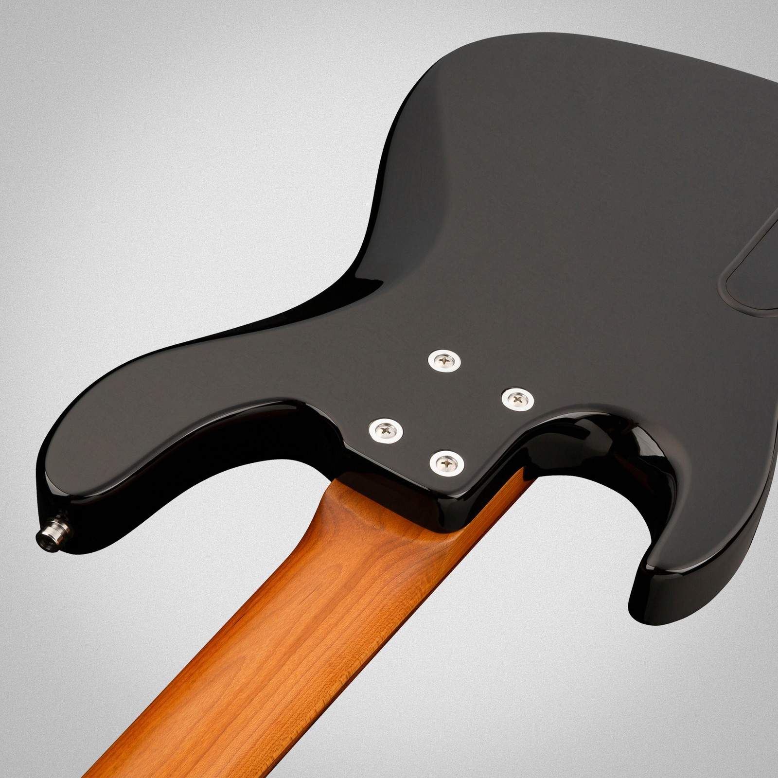 Rear view, Sadowsky MetroExpress 22 Will Lee 4 Black, artist's signature bass