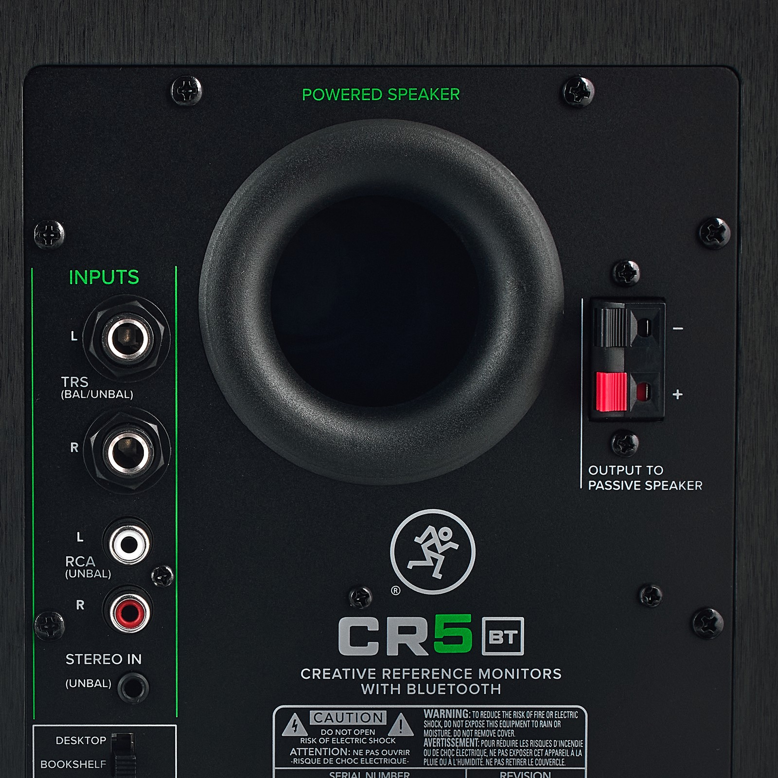 Rückseute des Mackie CR5 BT