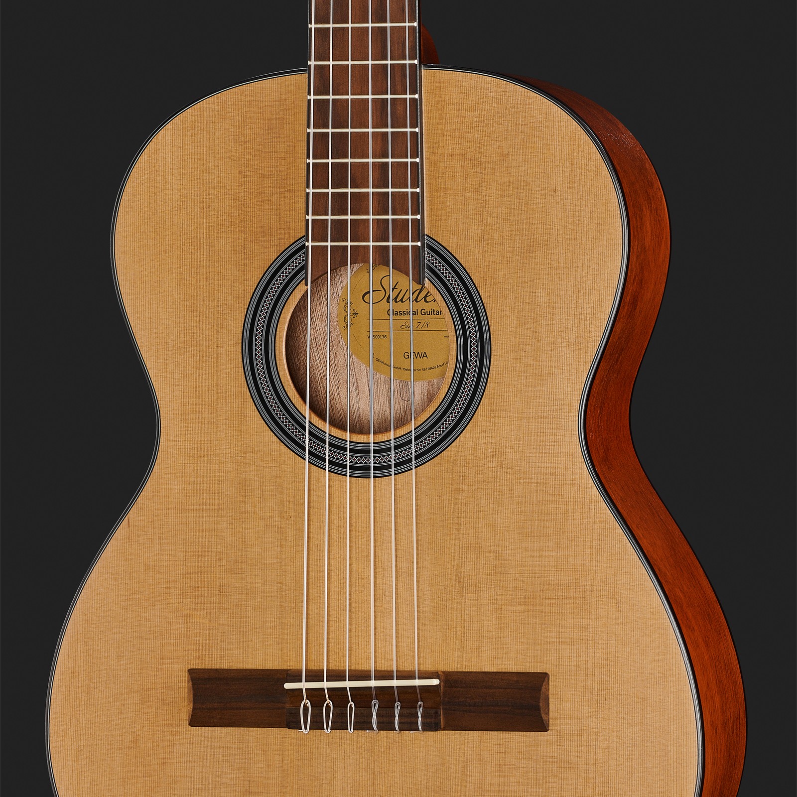 Gewa Student Natural Cedar 7/8, Konzertgitarre