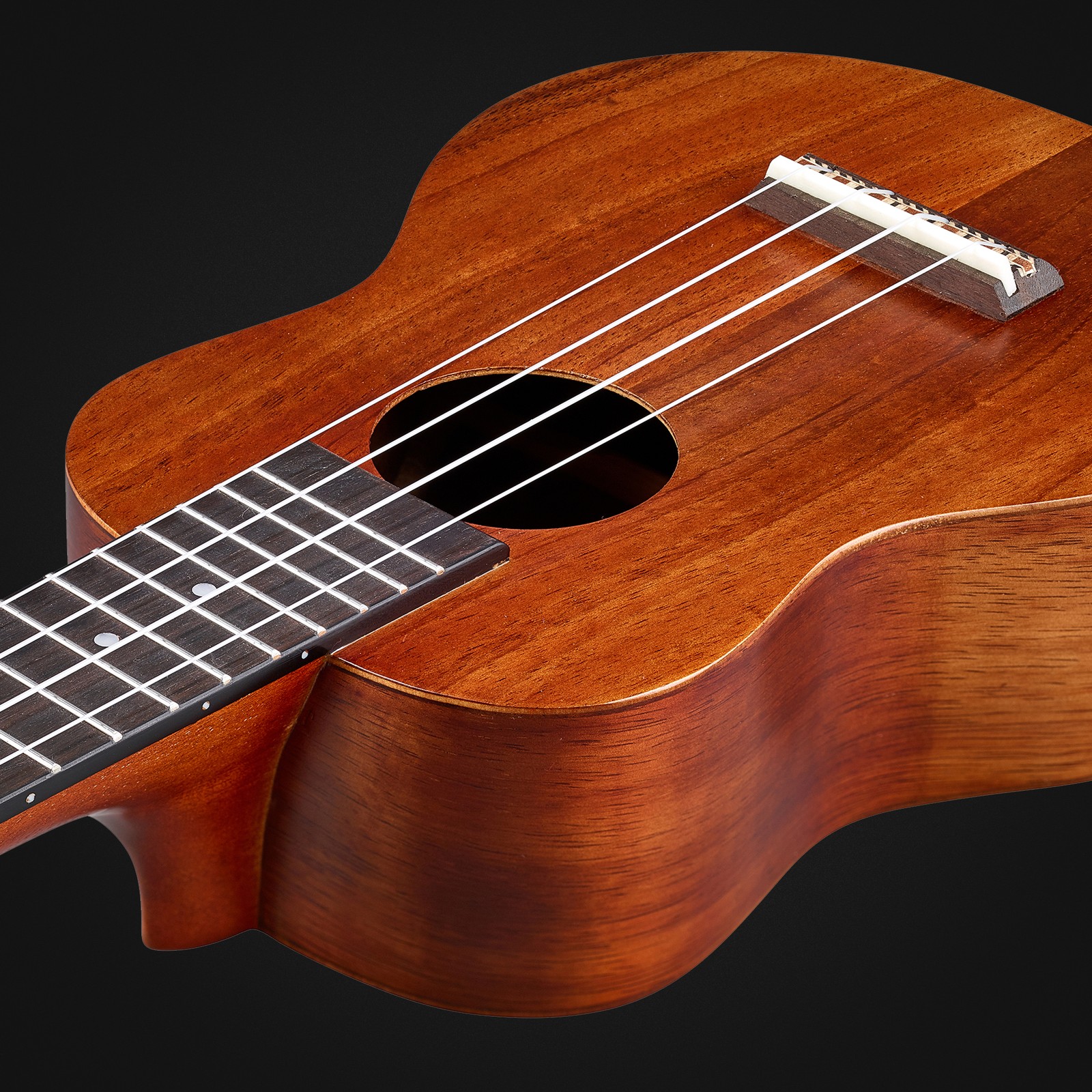 Decke der Harley Benton Hawaii Koa Soprano Ukulele