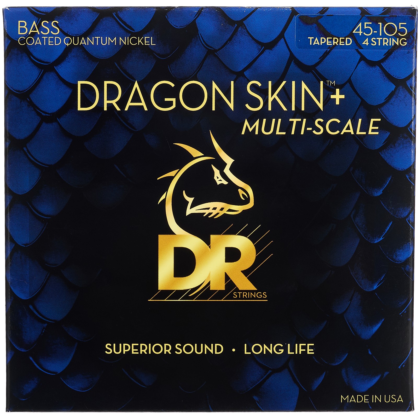 DR Strings Dragon Skin+ DBQM-45 Coated