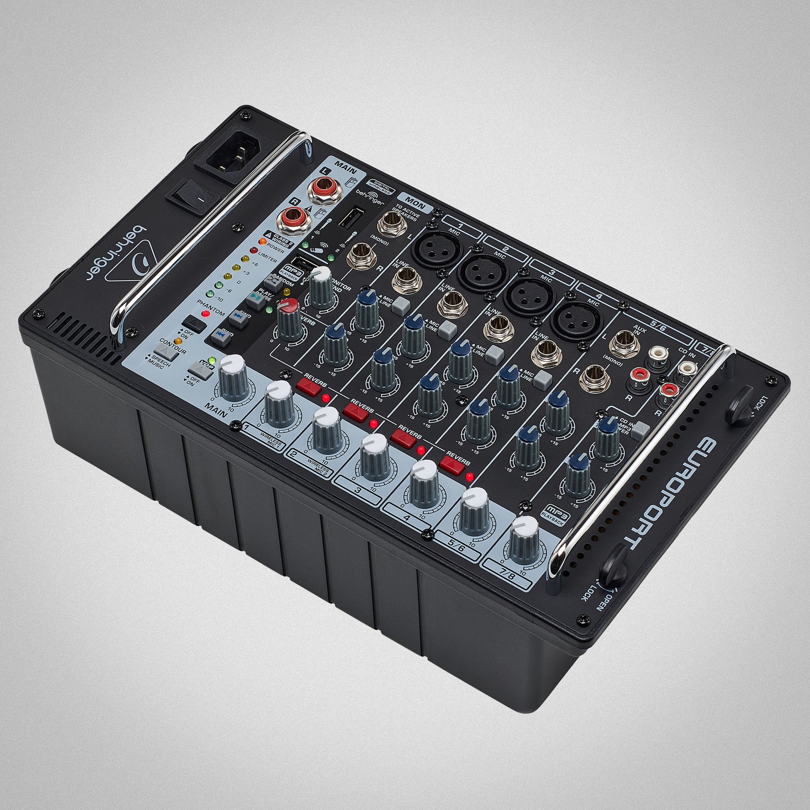 Behringer EPS500MP3, Kompaktes 8-Kanal PA-System