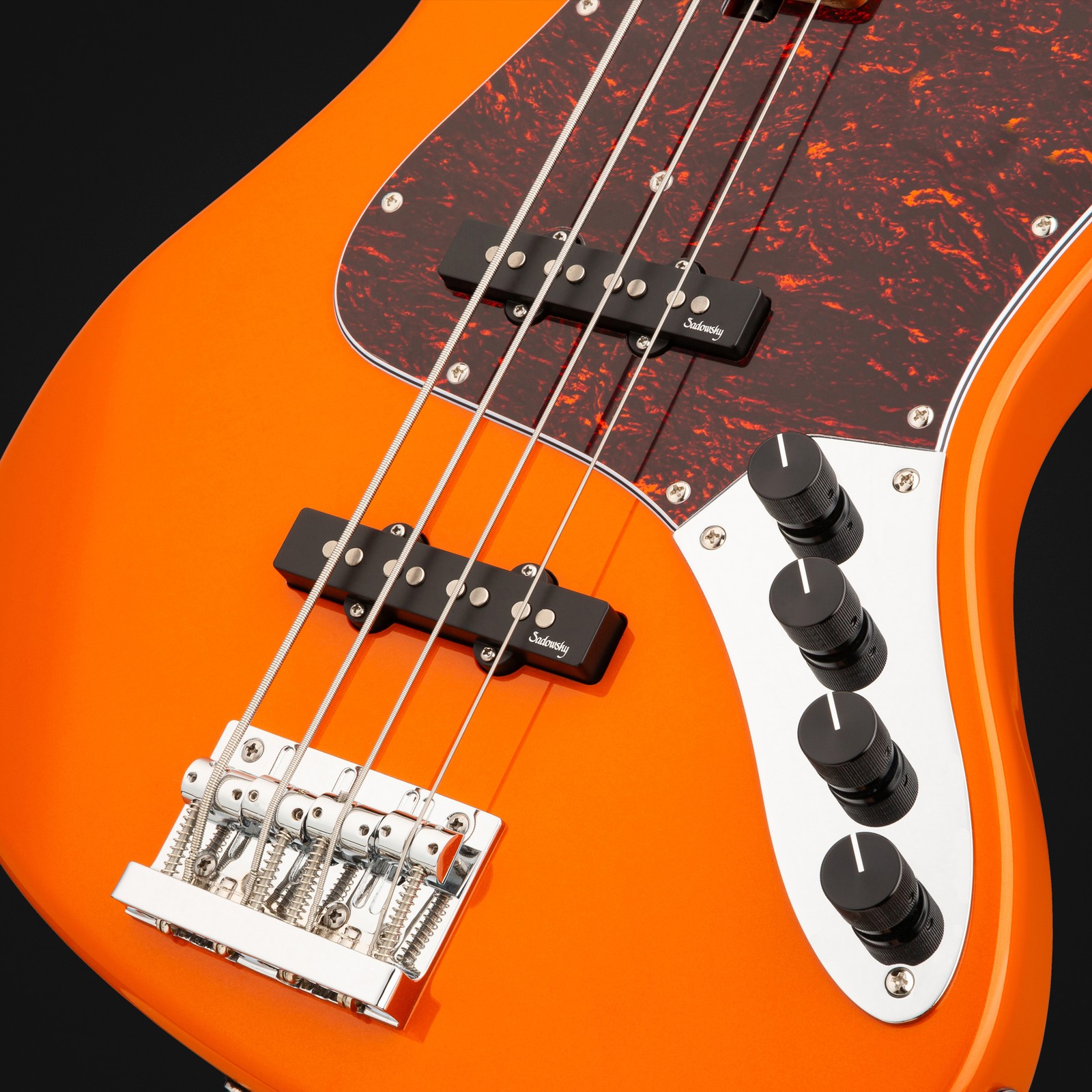 Top, Sadowsky MetroExpress 21 Vintage JJ4 Maple Orange, bass guitar