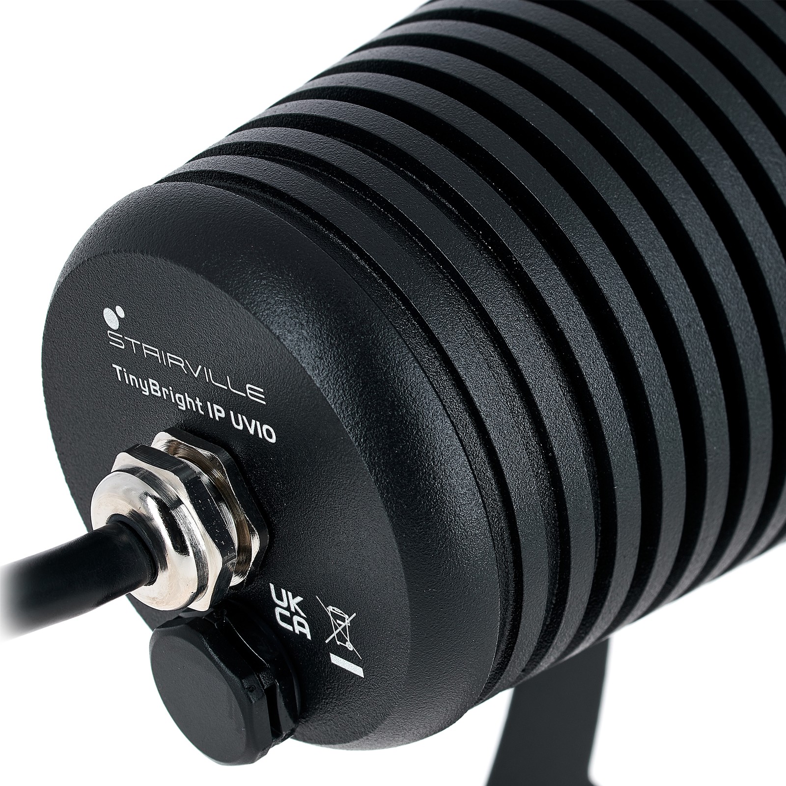 Stairville TinyBright IP UV10, Logo auf Rückseite