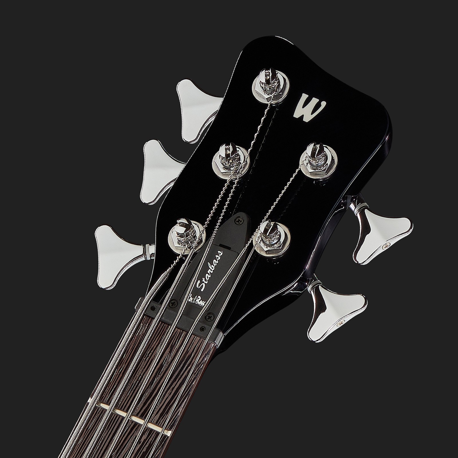 Warwick RB Star Bass 5 VSTHP, five-string semihollow bass guitar, headstock