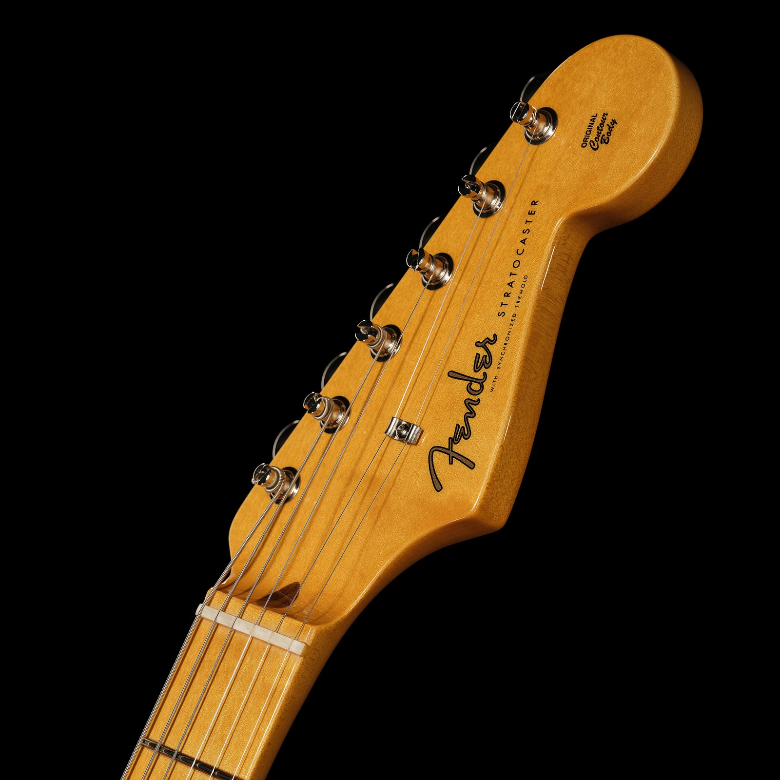 Fender E-Gitarre Stratocaster American Vintage II Sea Foam Green Kopfplatte Logo