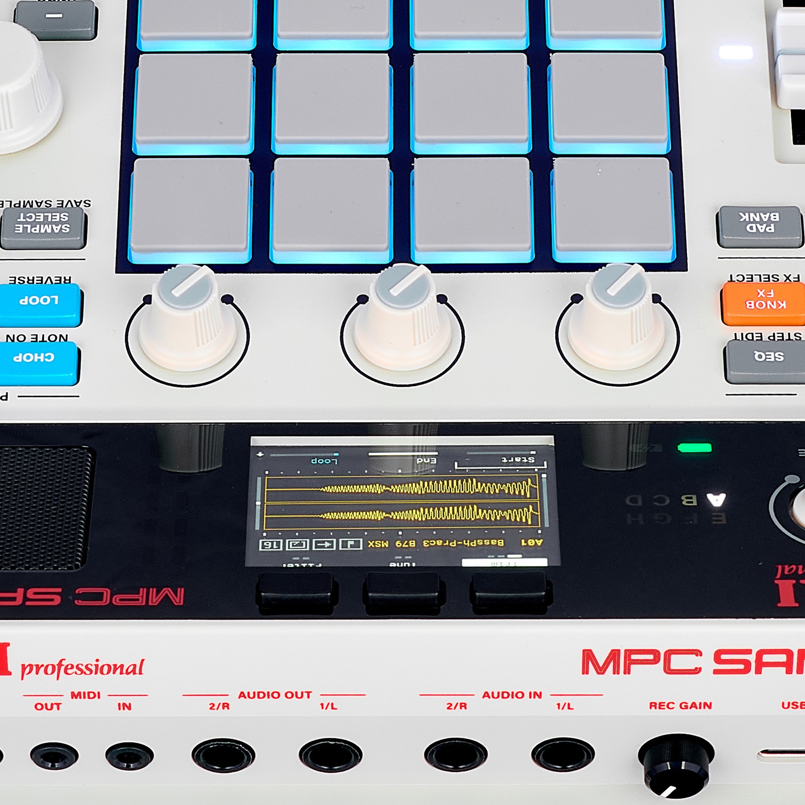 AKAI Professional MPC Sample, Detail auf der Rückseite
