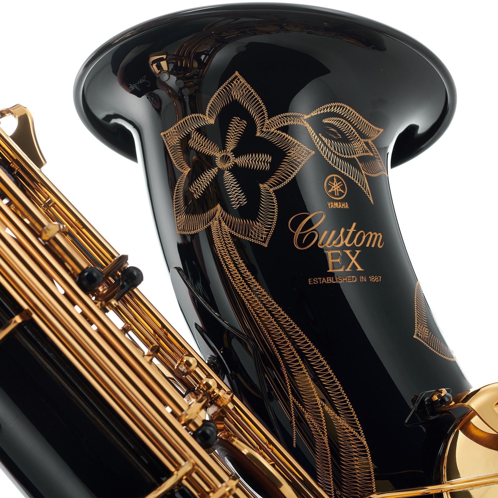 Yamaha YTS-875 EXB 03 Tenor Sax, Detail mit graviertem Logo