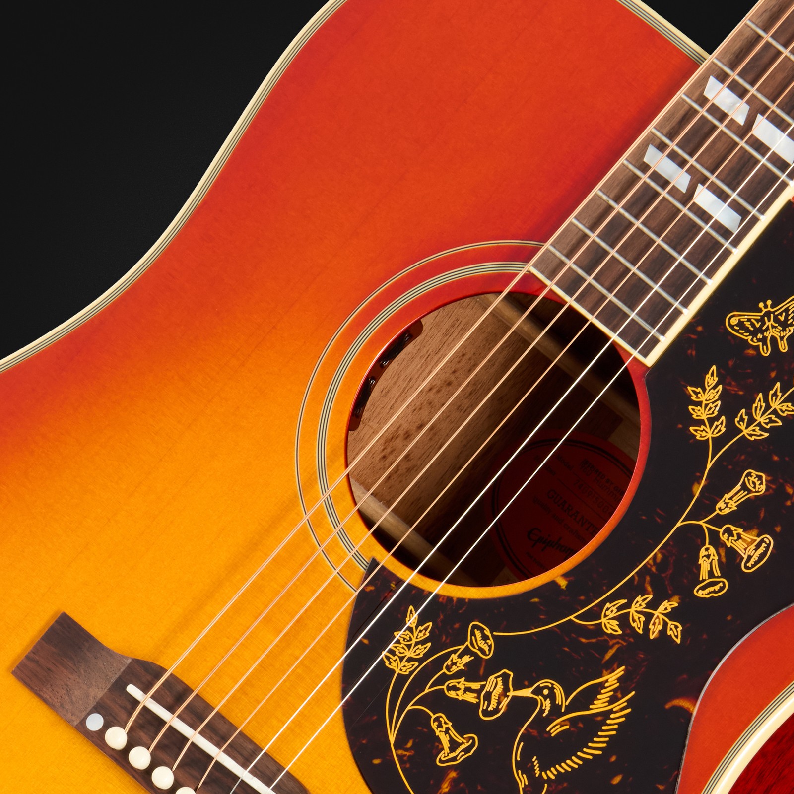 Table de l'Epiphone 1960 Hummingbird Reissue HTS IBC