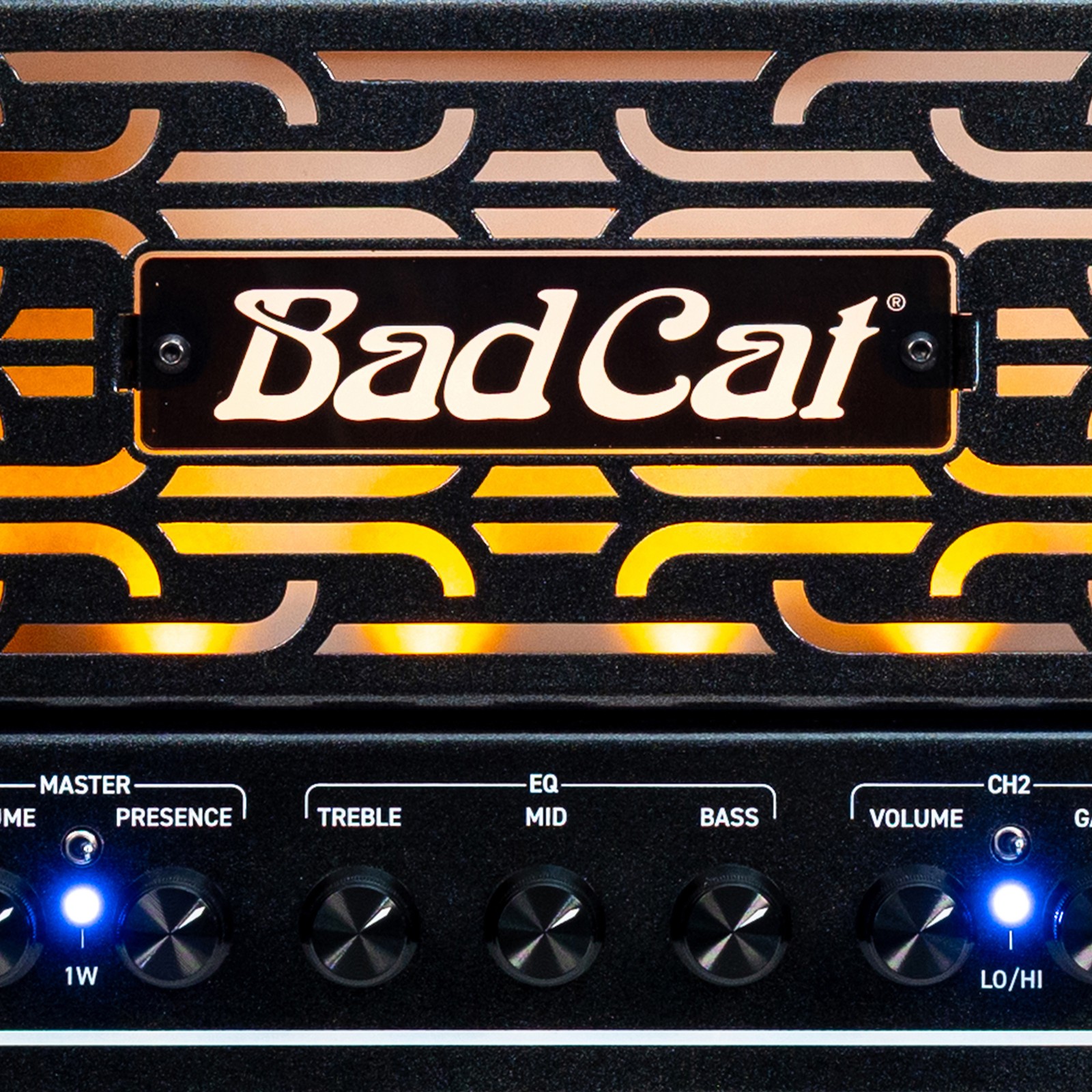 Logoa auf dem Bad Cat Ocelot Lunchbox Head