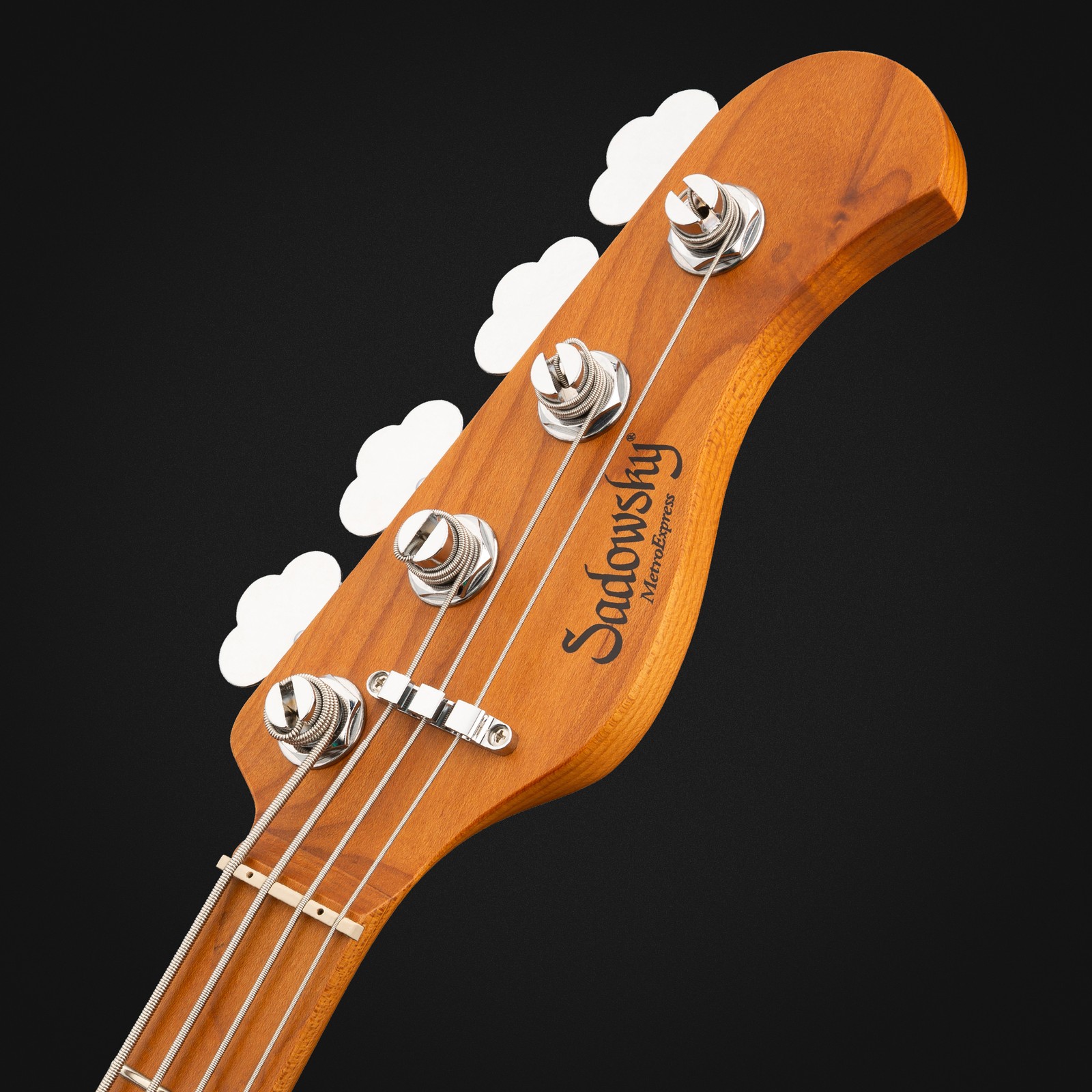Headstock, Sadowsky MetroExpress 21 Vintage JJ4 Maple Orange, bass guitar