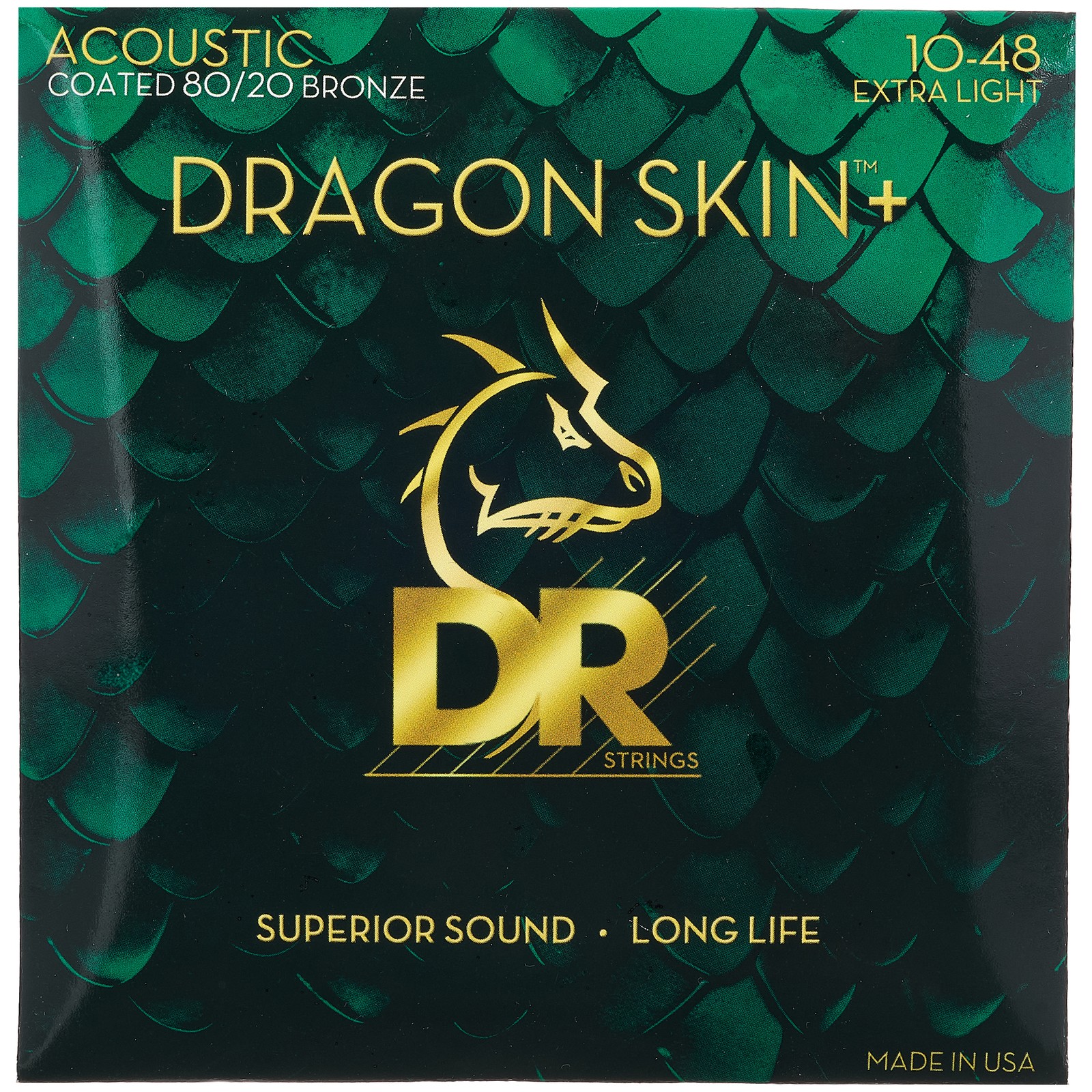 DR Strings Dragon Skin+ DA8-10 Coated