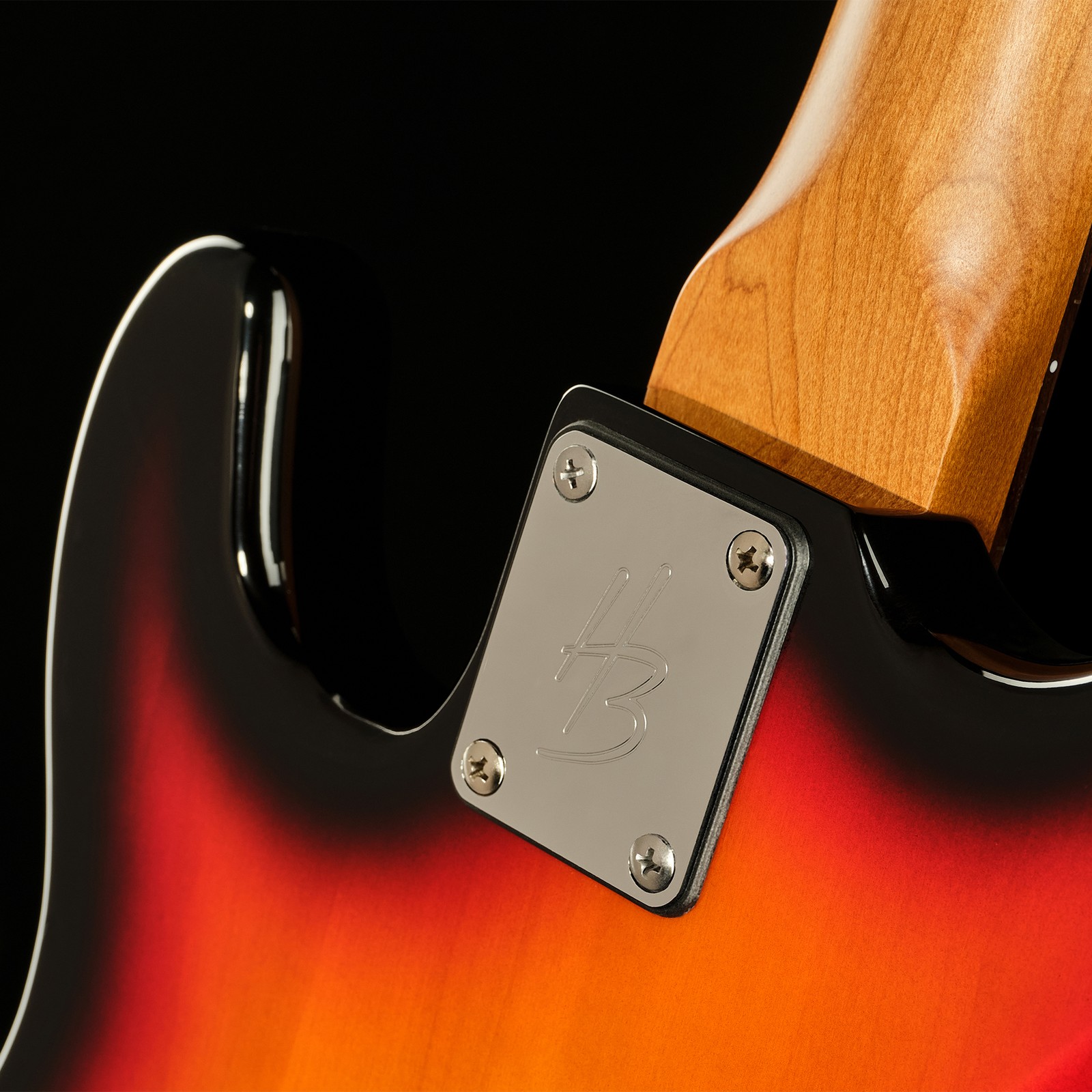 Rückseite des Harley Benton PB-62 Sunburst