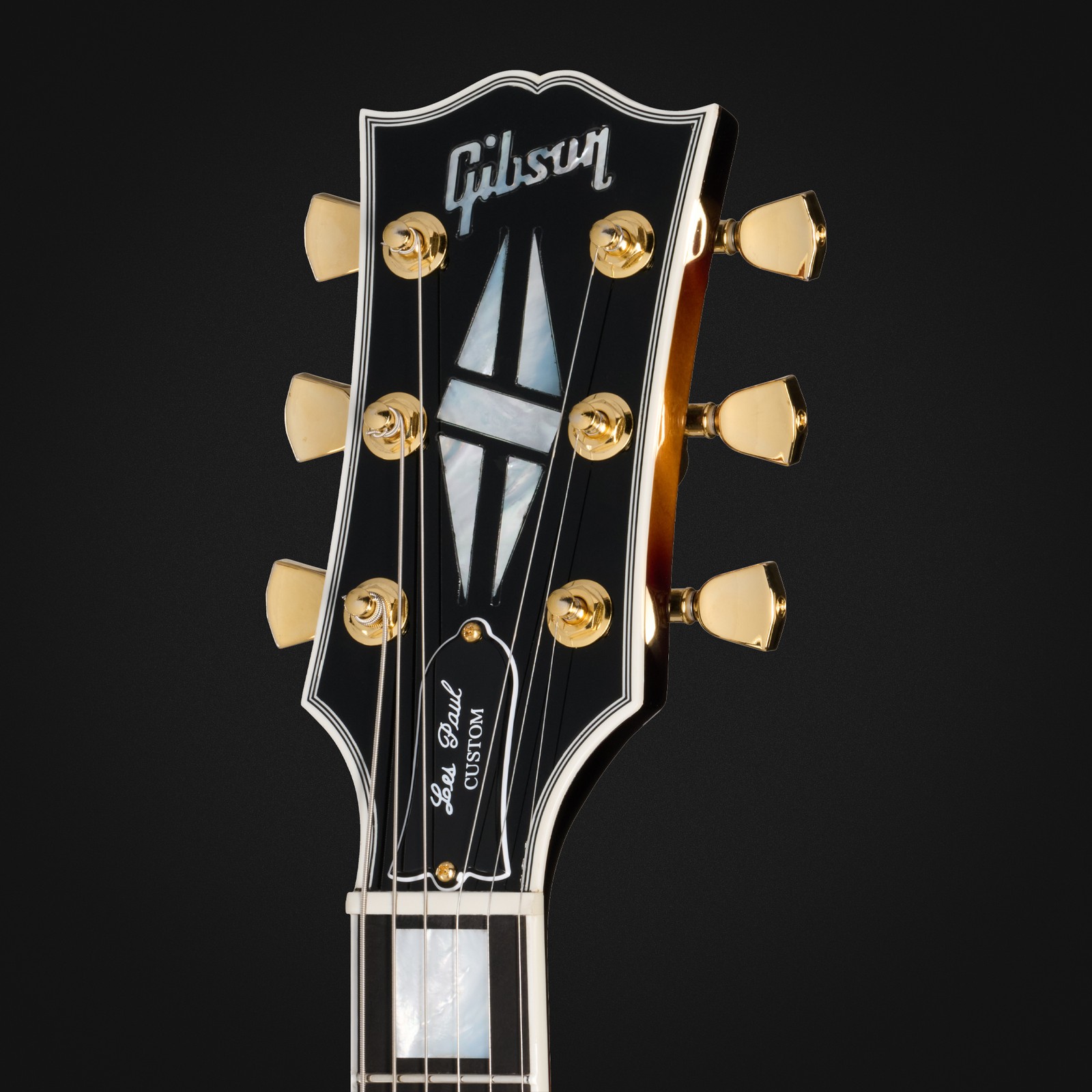 Kopfplatte der Gibson Les Paul Custom 70s Tobacco B