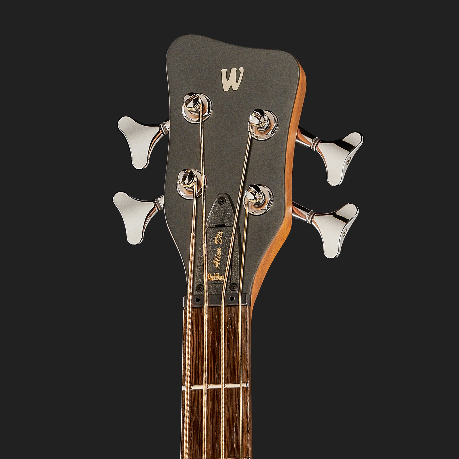 Headstock, Warwick RockBass Alien Deluxe 4 Natural, acoustic bass guitar