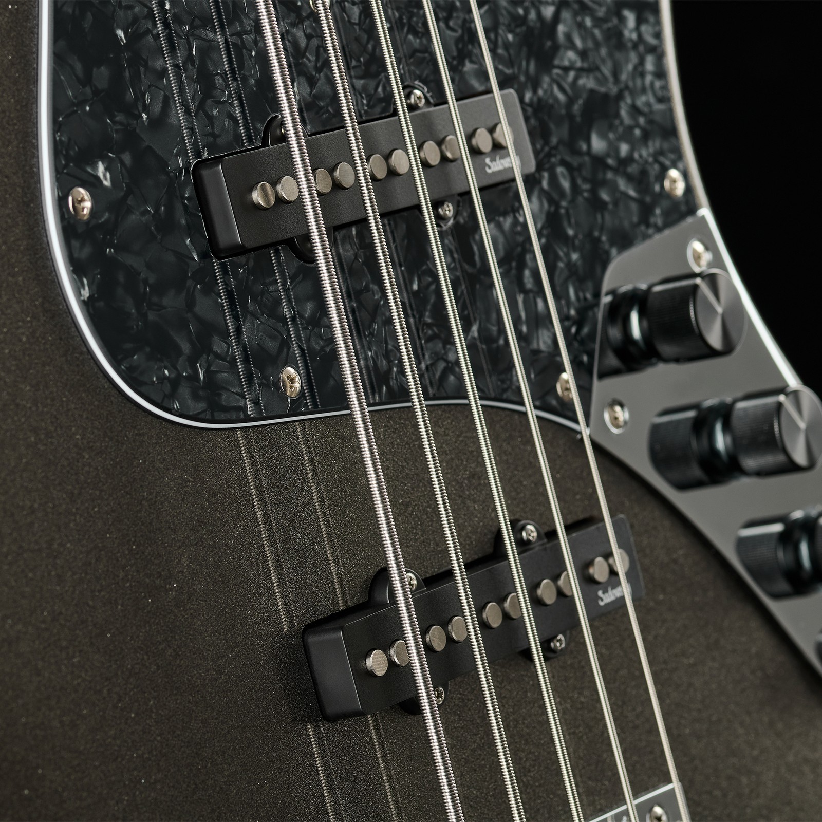 Sadowsky MetroExpress 21 Vintage JJ5 RM Silver Sparkle, five-string bass guitar, top