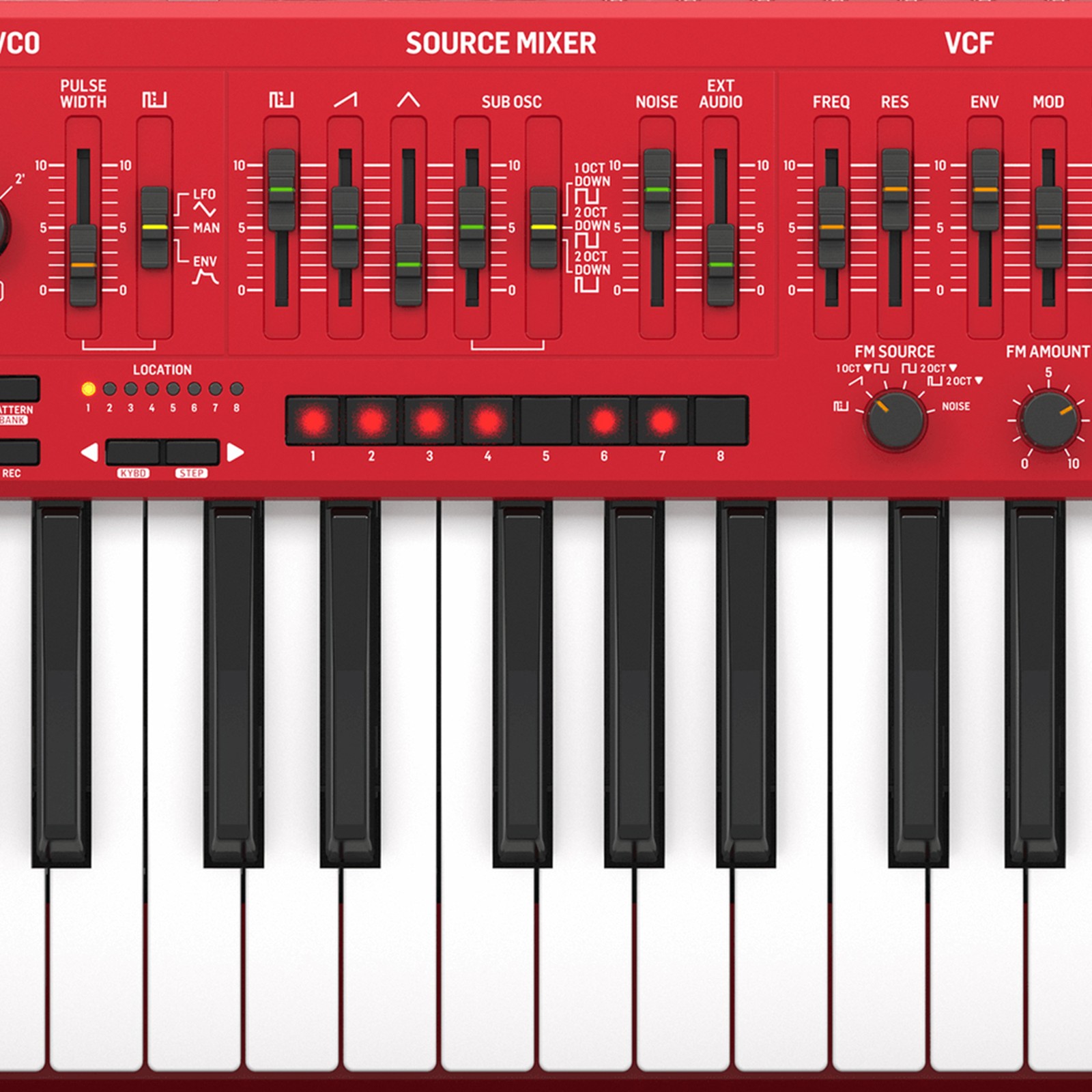 Behringer MS-1 MKII Red, Detail