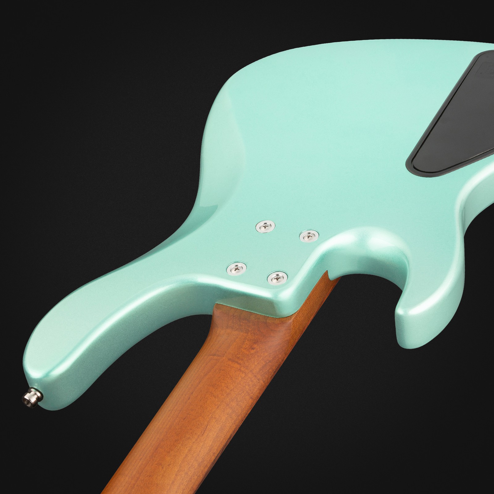 Rear view, Sadowsky MetroExpress 24 Modern 4 Morado Sage Green, bass guitar