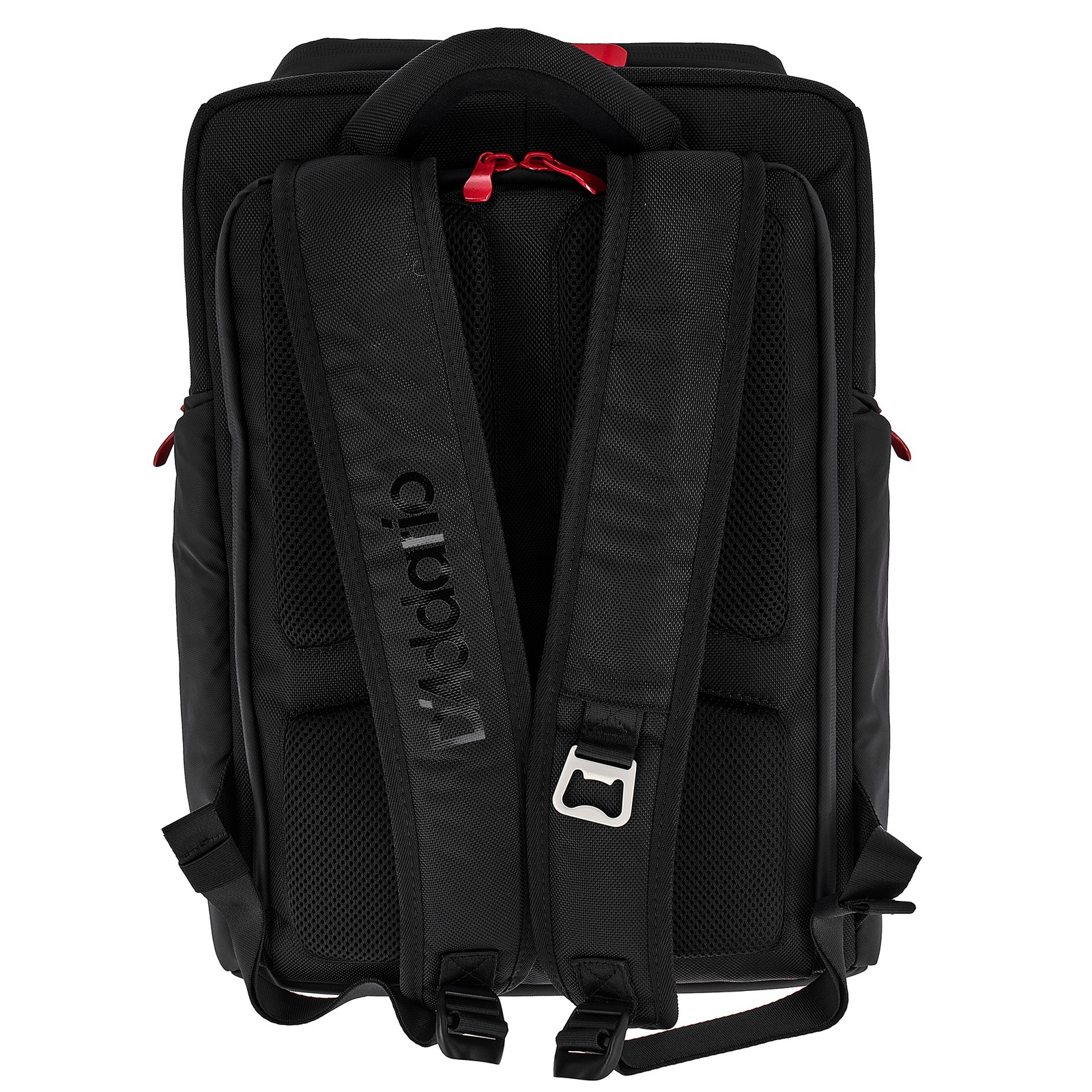 Rückseite mit Logo des D’Addario Backline Transport Pack Solo