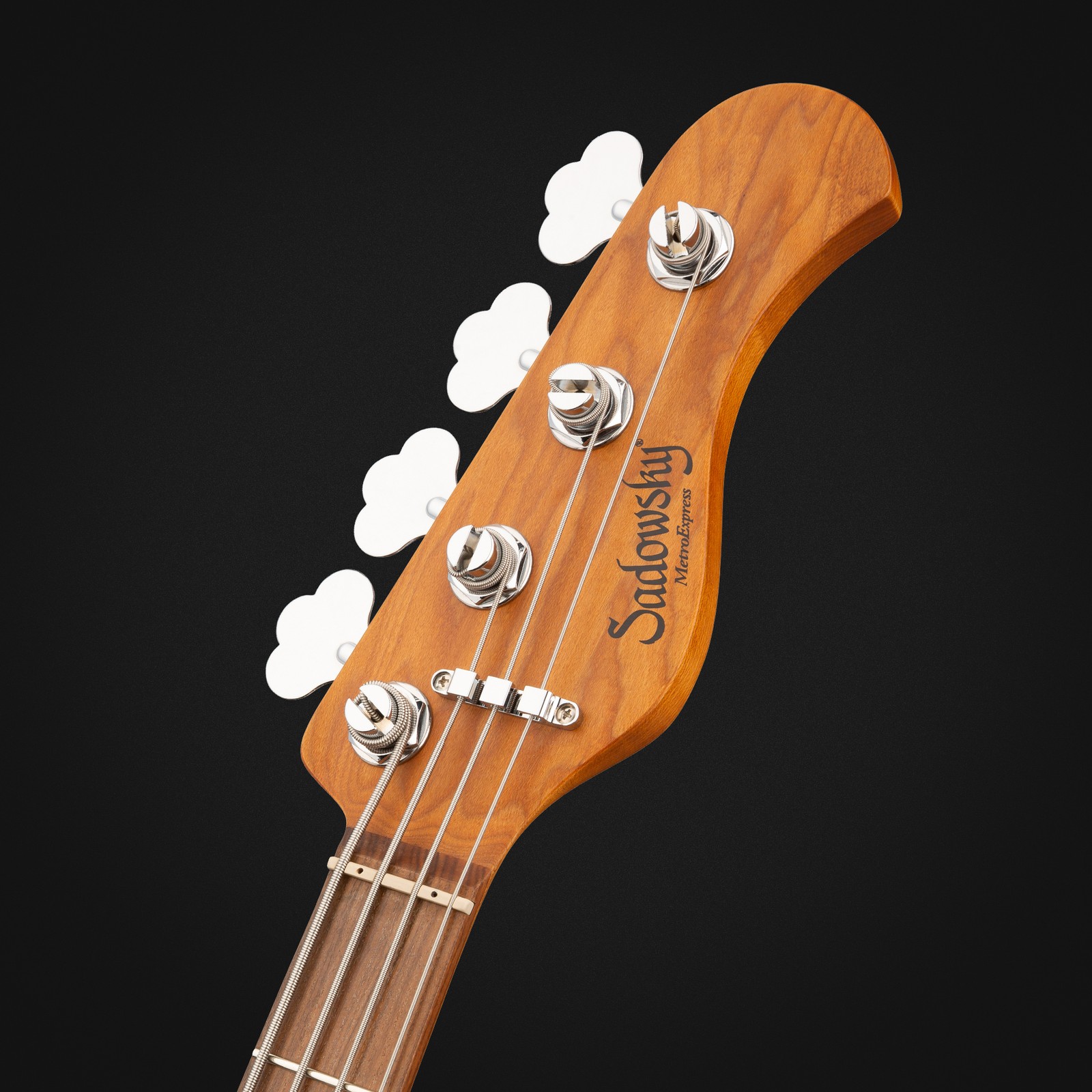 Sadowsky MetroExpress 21 Vintage MJ4 Morado SGR, electric bass guitar, headstock