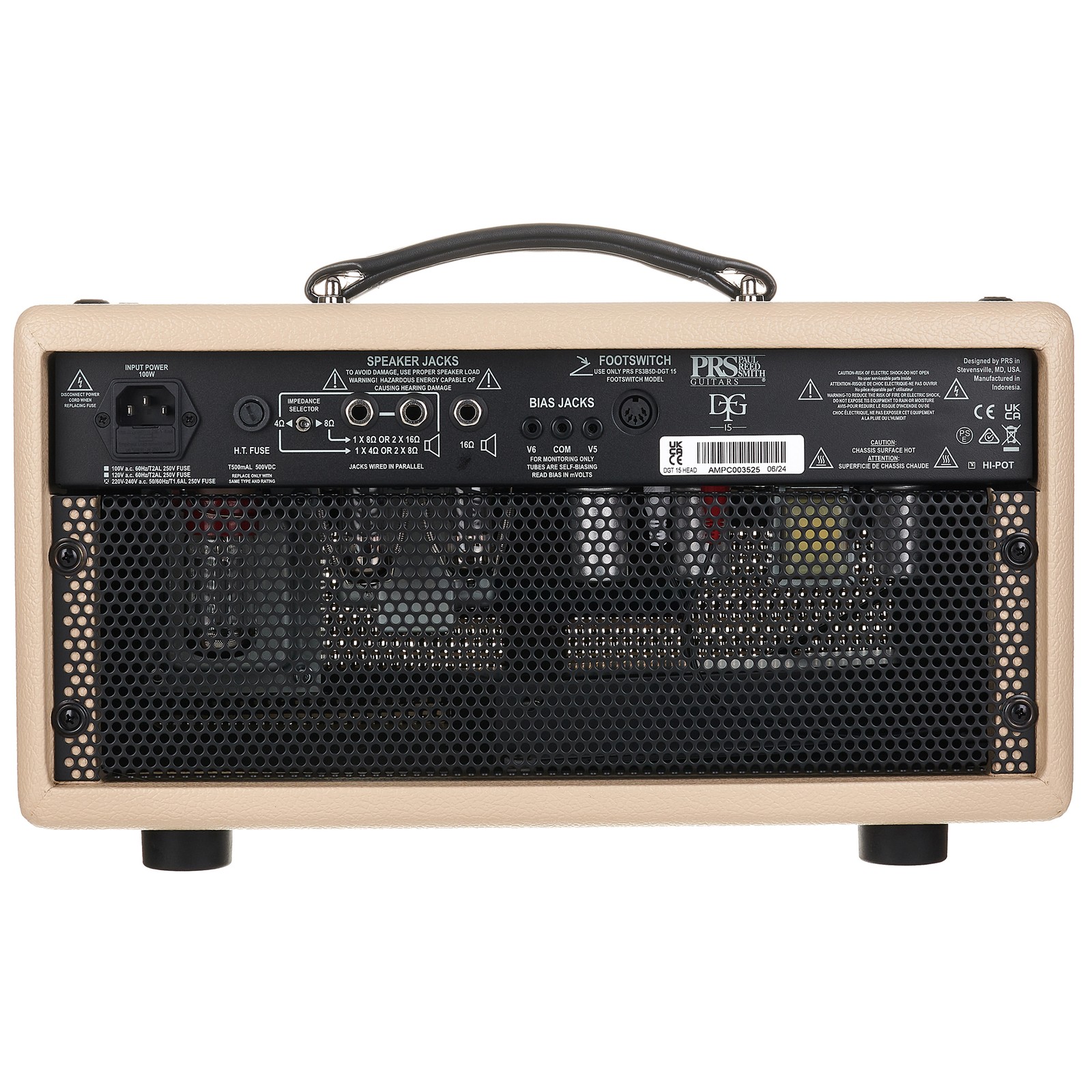 Rückseite des PRS DGT 15 Head