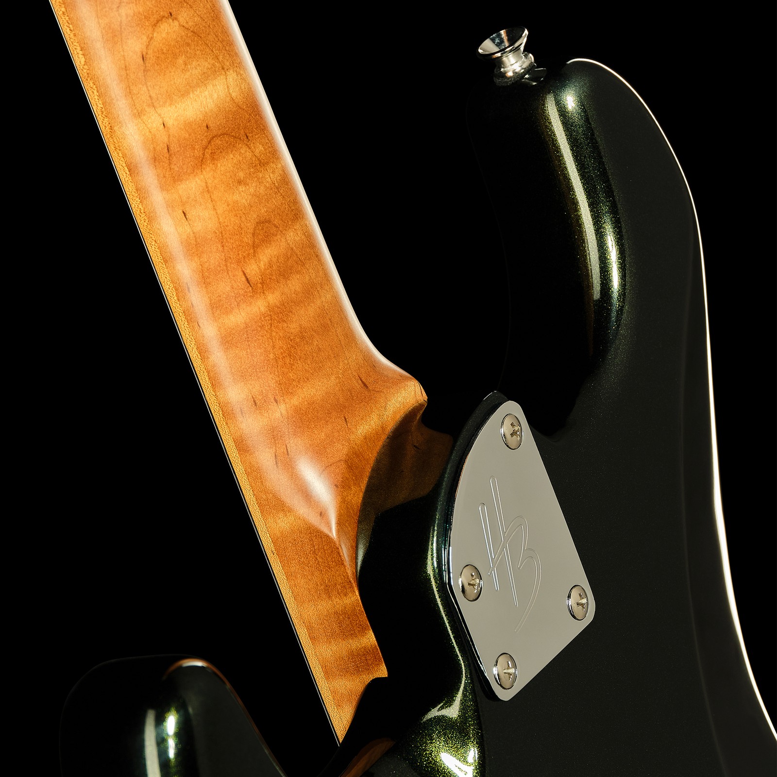 Rückseite der Harley Benton ST-80FR MN HH Lime Sparkle