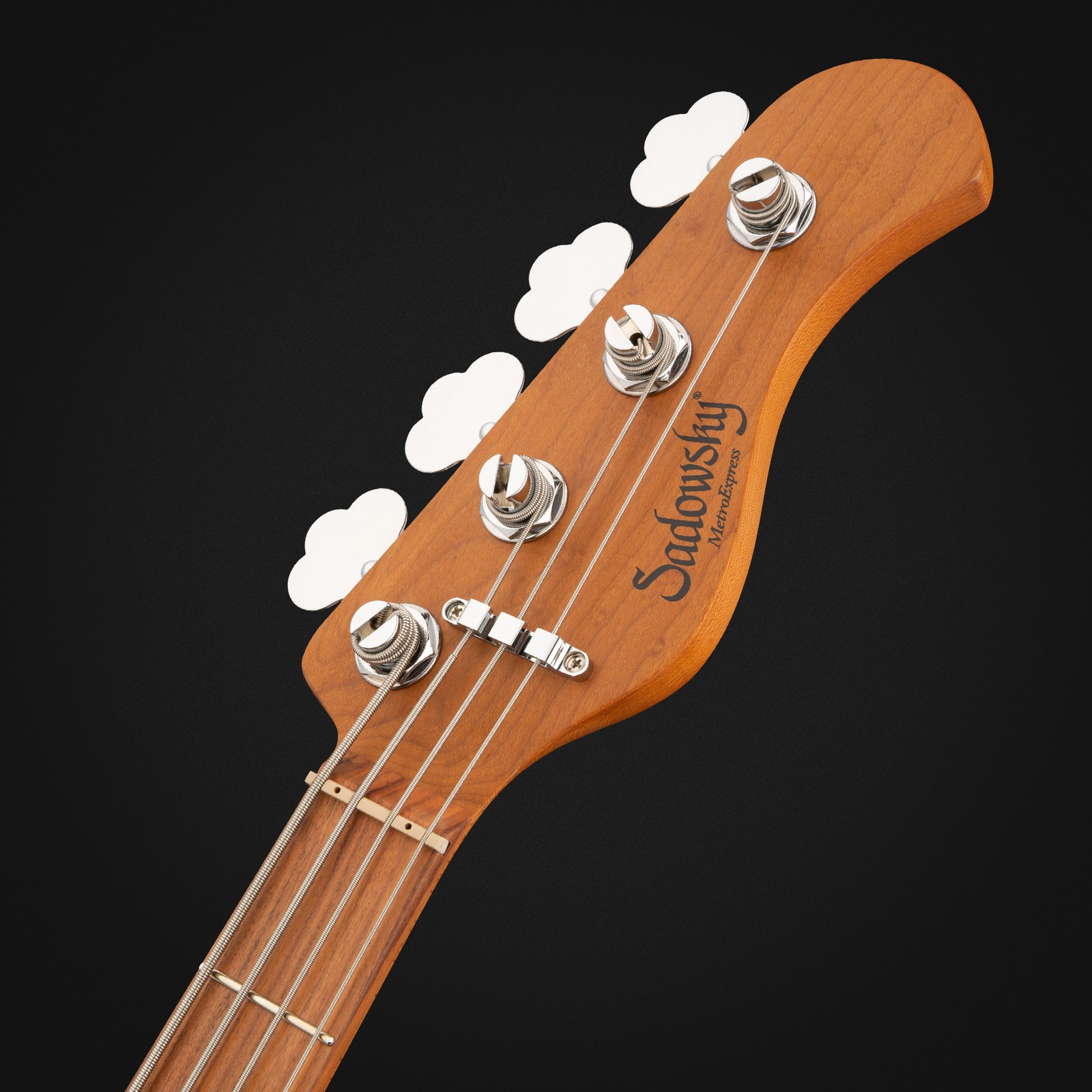 Sadowsky MetroExpress 21 Hybrid PJ4 Morado OBM, electric bass guitar, headstock