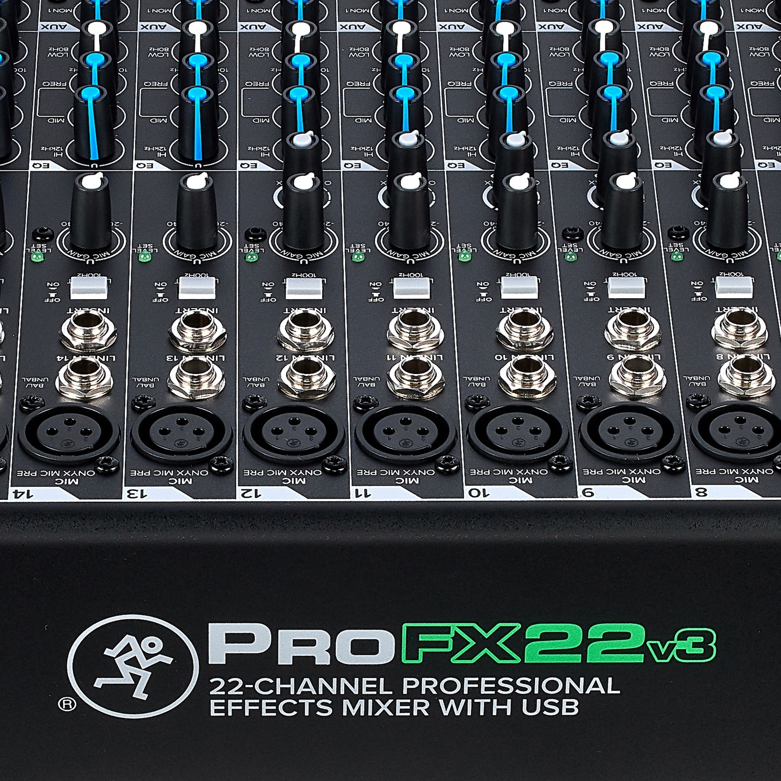 Logo auf Mackie ProFX22v3