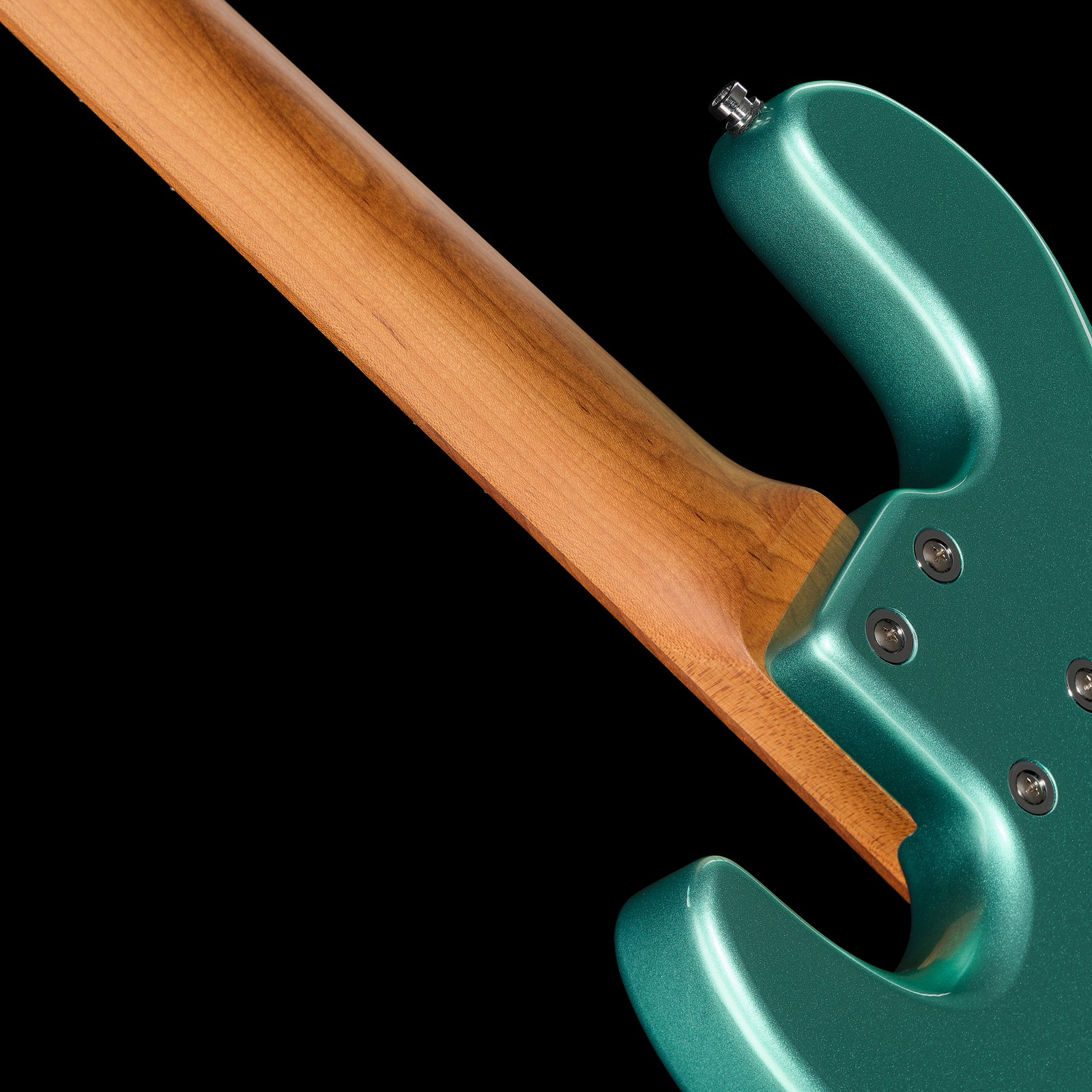 Roasted maple neck, Sadowsky MetroExpress 21 Vintage M4 Maple Green, electric bass guitar