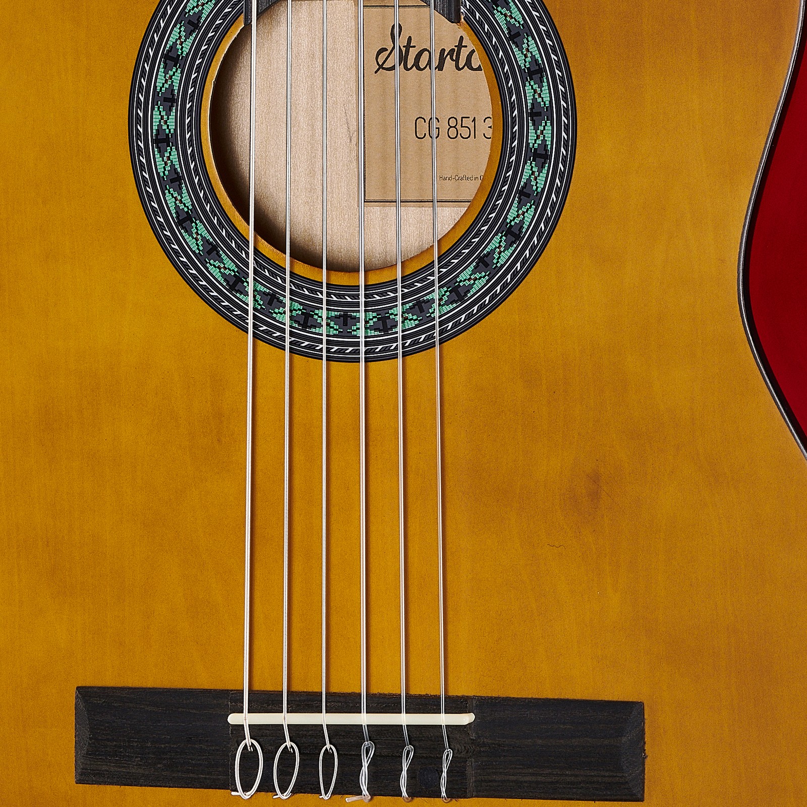 Schallloch der Startone CG 851 3/4 Konzertgitarre