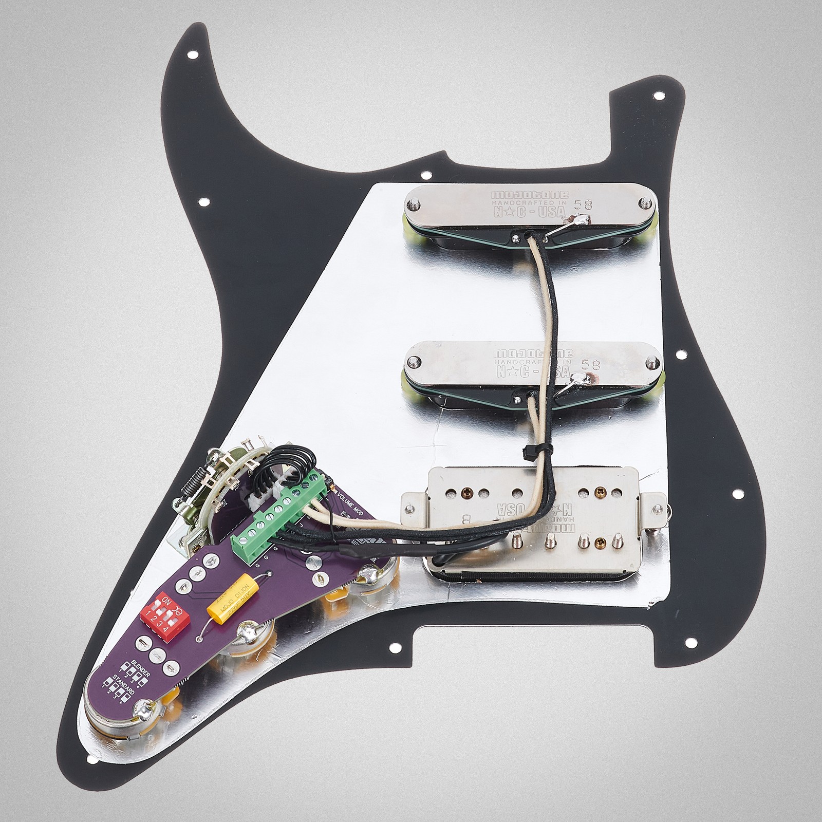 Mojotone 58 Quiet Coil HSS Pickguard BK, Rückseite
