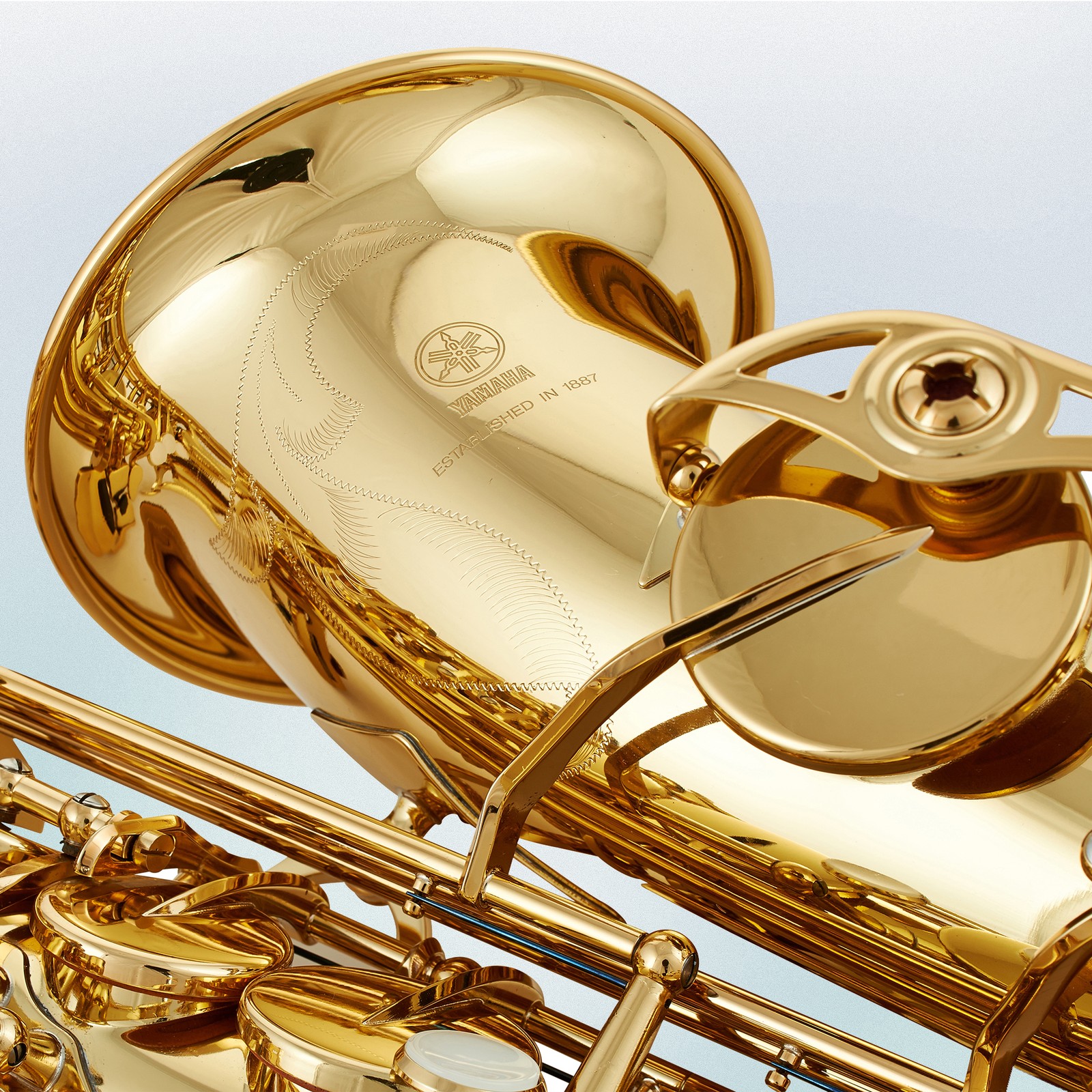 Yamaha YAS-62 04 Alto Sax, Detail mit graviertem Logo