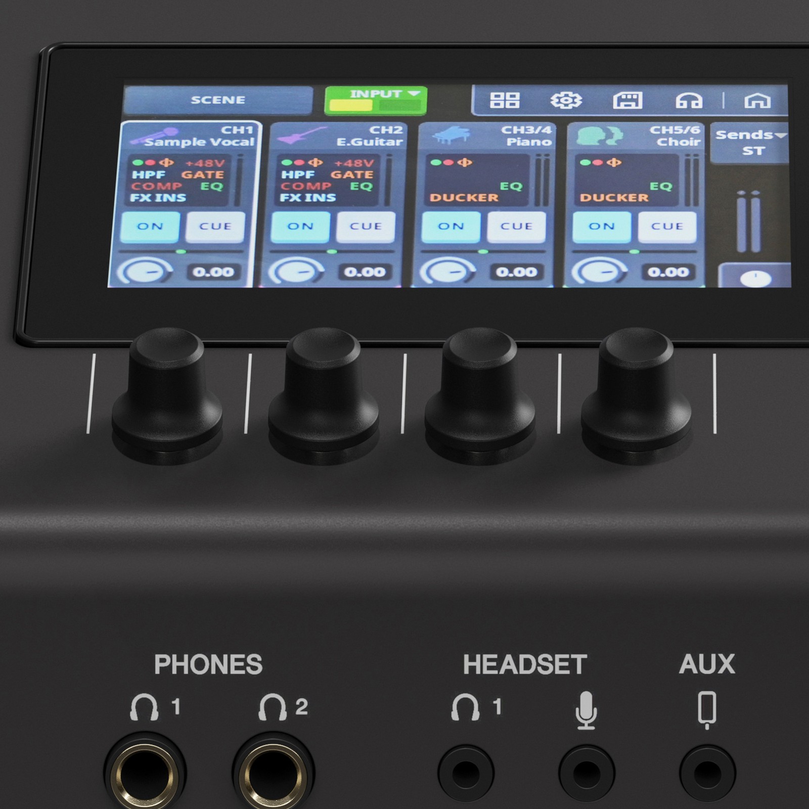 Yamaha URX44 BK, 4-Kanal USB 2.0 Audiointerface