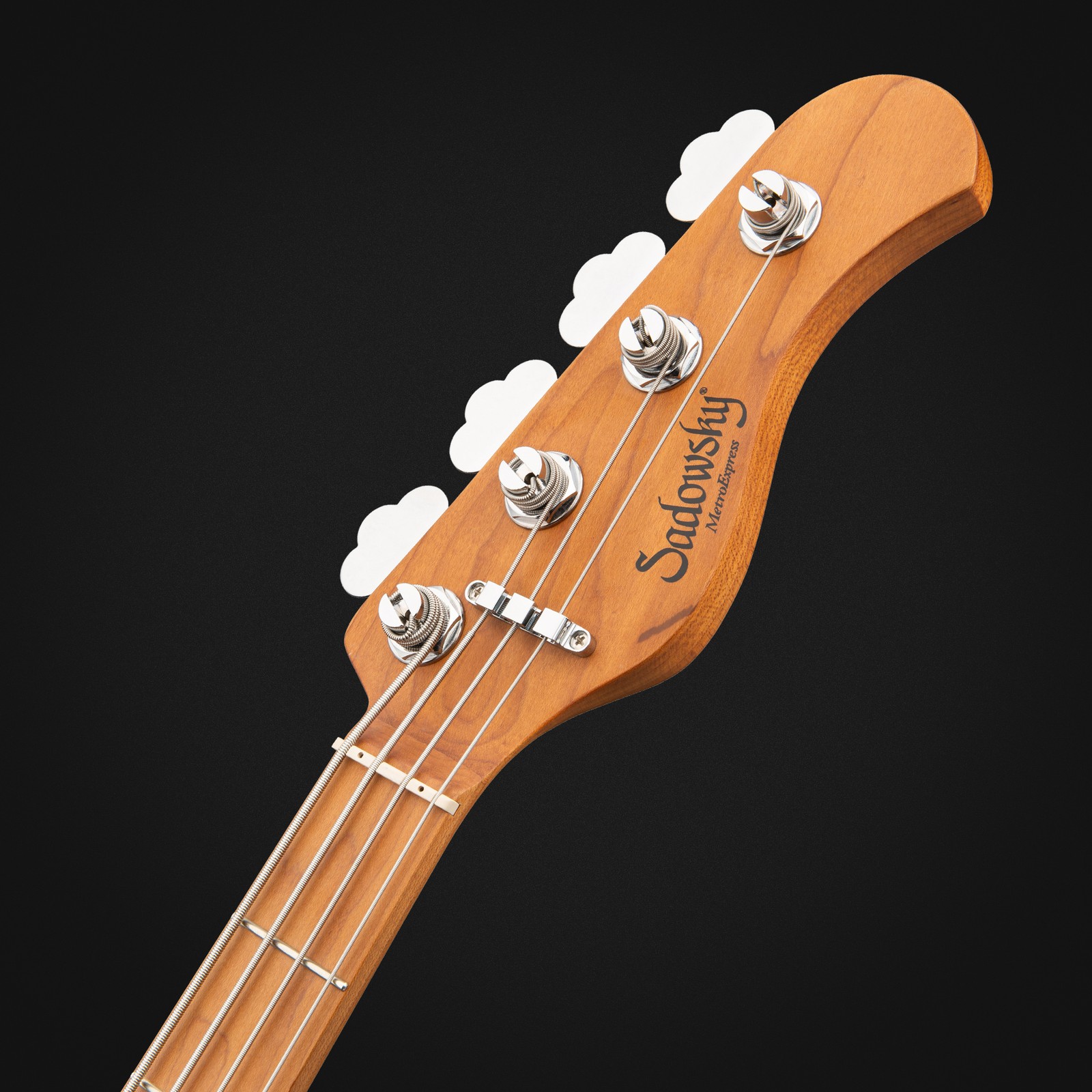 Sadowsky MetroExpress 21 Vintage JJ4 RM Silver Sparkle, electric bass guitar, headstock