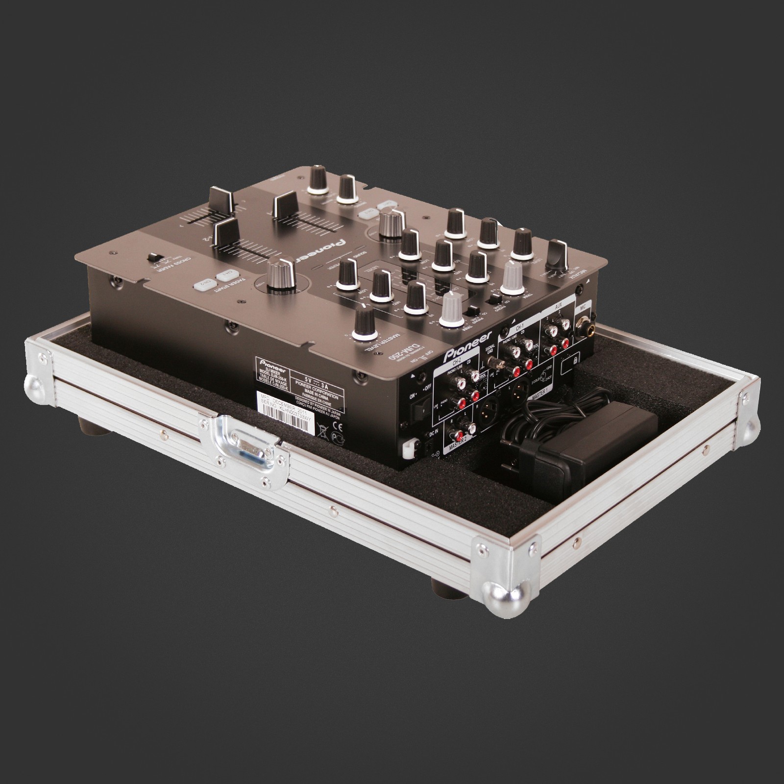 Thon Mixer Case Pioneer DJM 250, Maßgefertigtes Hauben-Mixercase