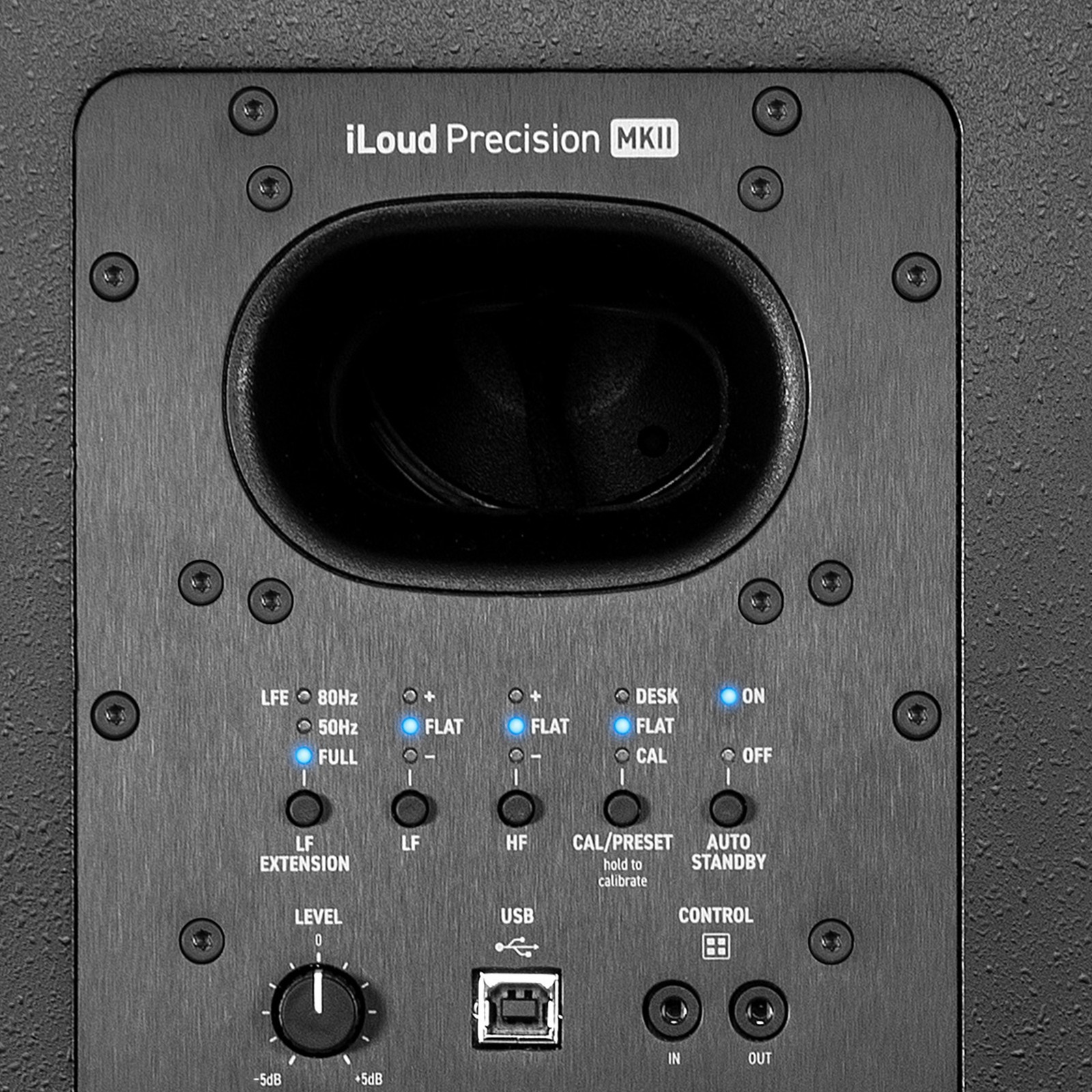 Rückseite des aktiven Studiomonitors, IK Multimedia iLoud Precision 6 MKII