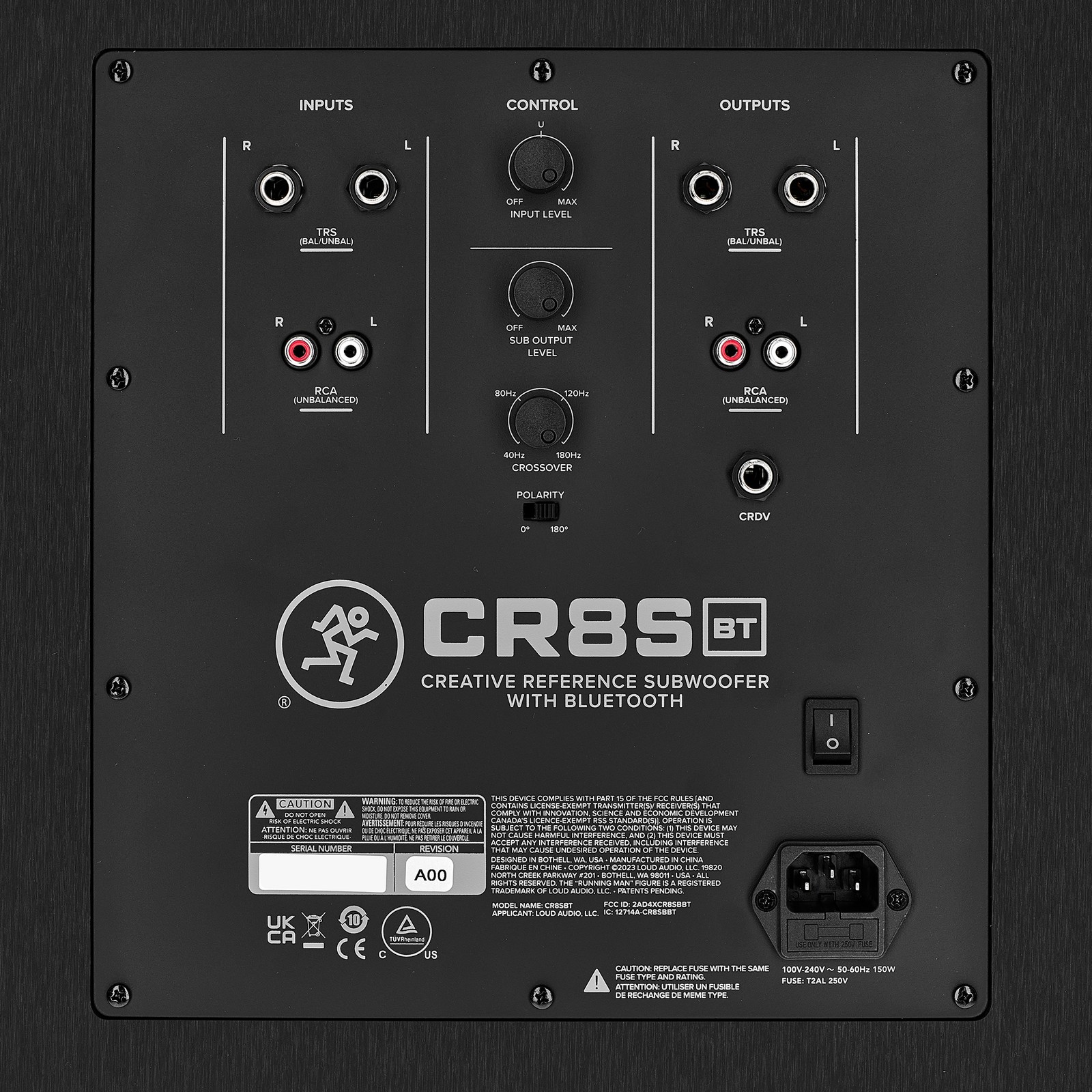 Rückseite des Mackie CR8S BT