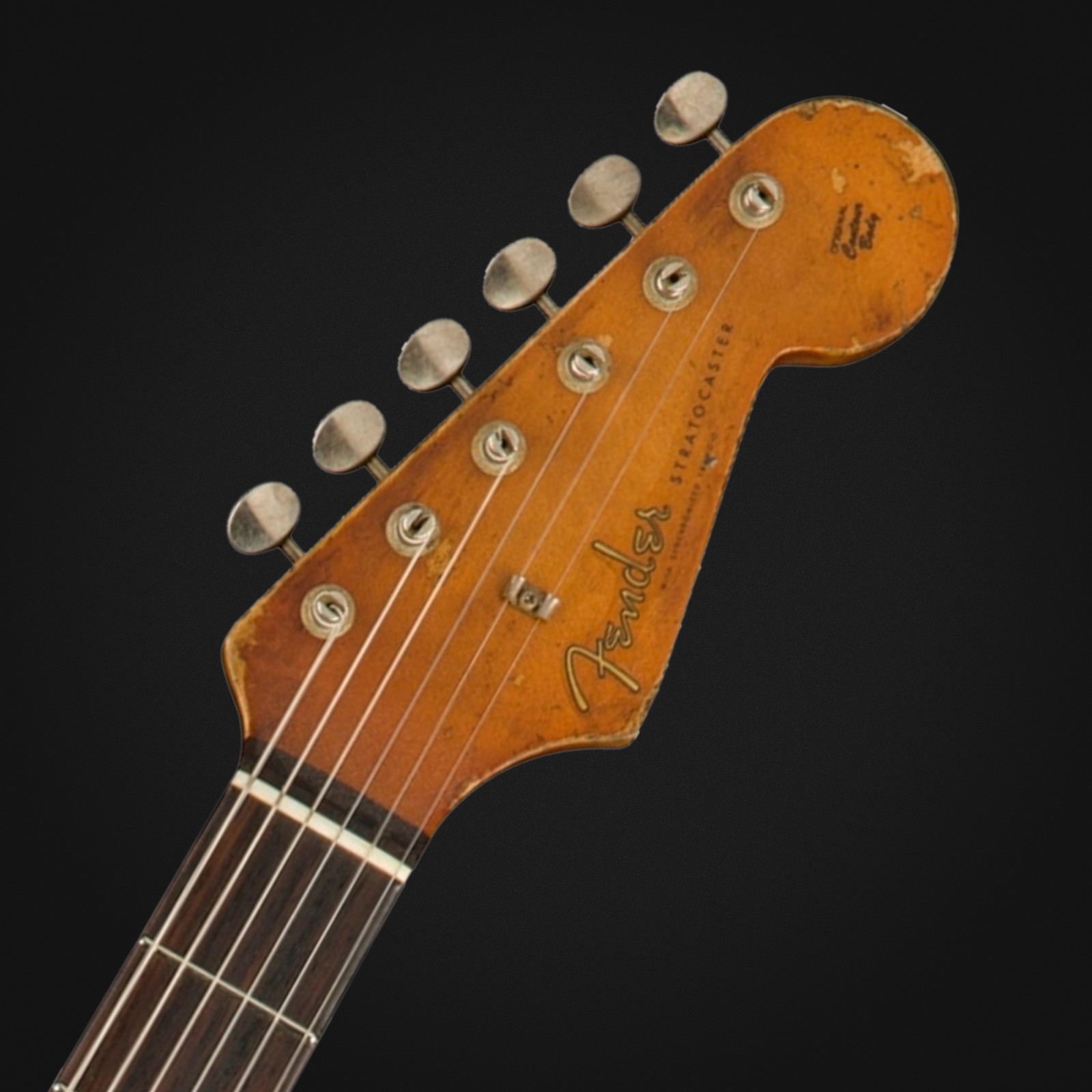 Kopfplatte der Fender 59 Strat BKoVBL Hvy Relic MBAH