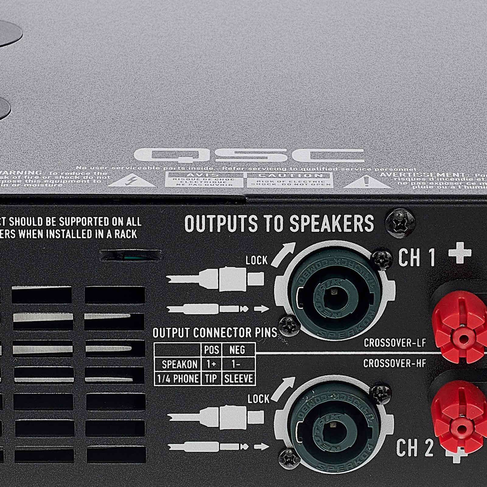 Detail desr QSC GX 3 Endstufe