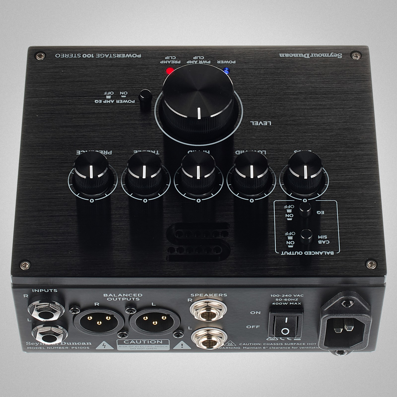 Anschlüsse der Seymour Duncan Power Stage 100 Black