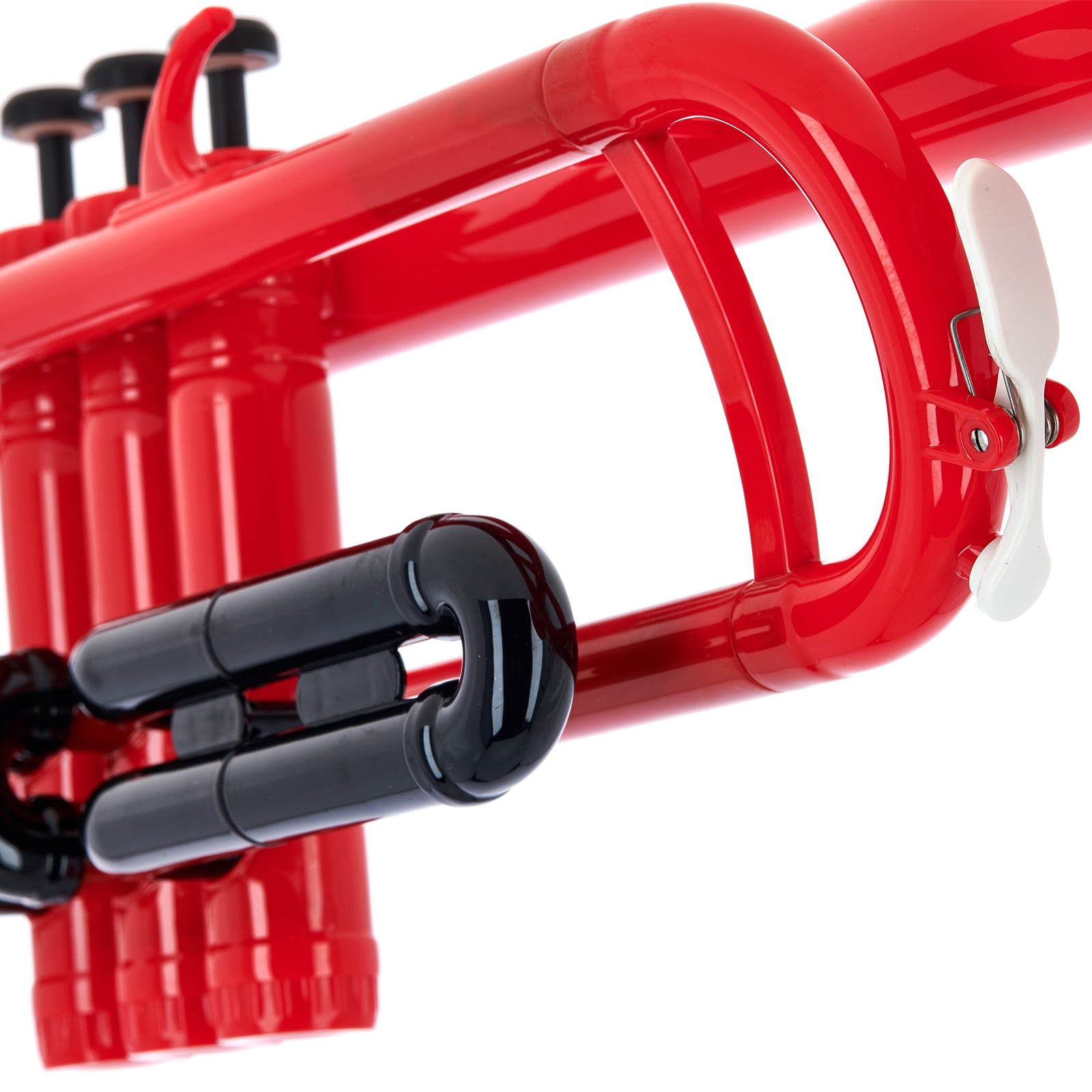 Detailansicht der roten Startone PTR-20 Bb-Trompete