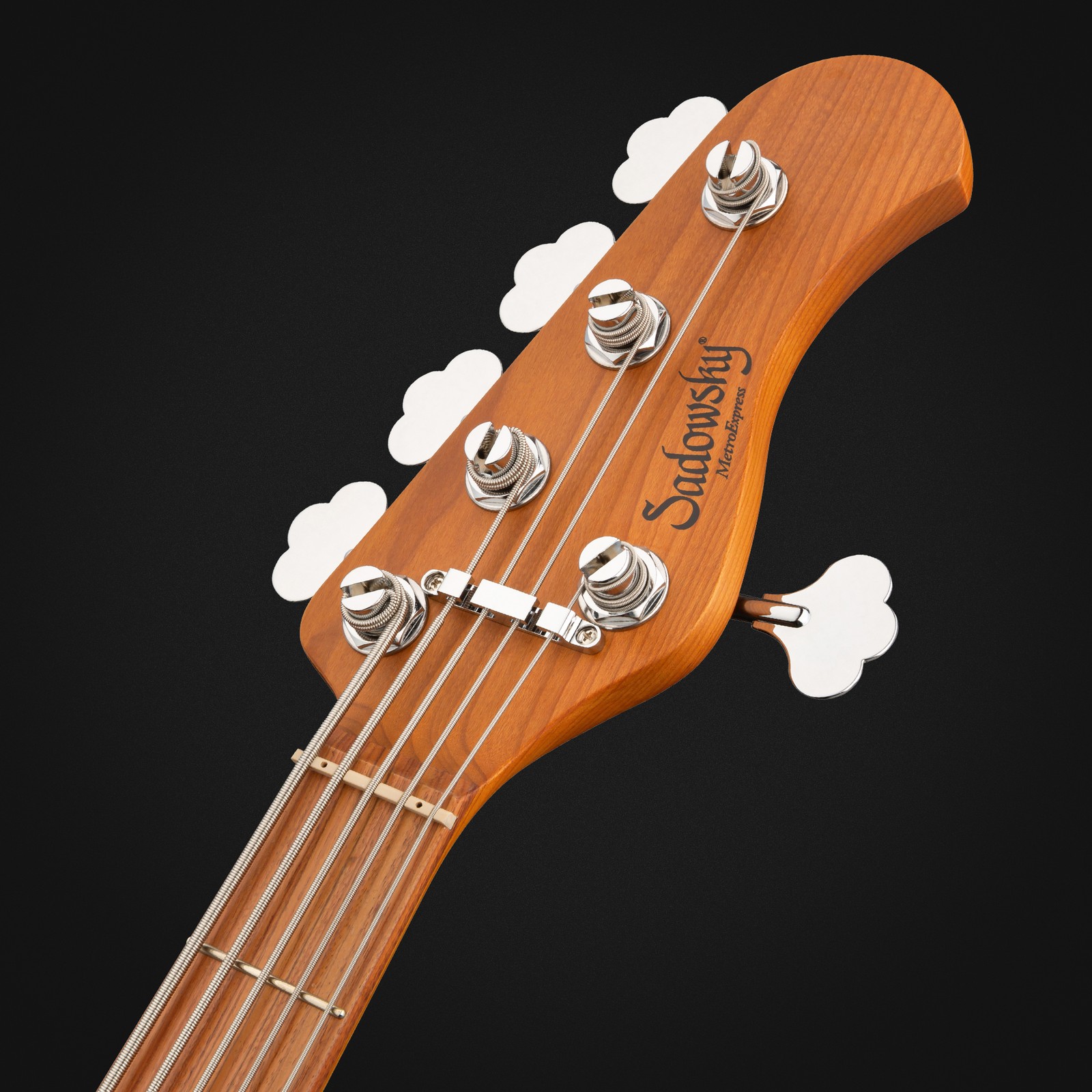 Sadowsky MetroExp 21 HybPJ 5 Morado CAR, five-string bass guitar, headstock