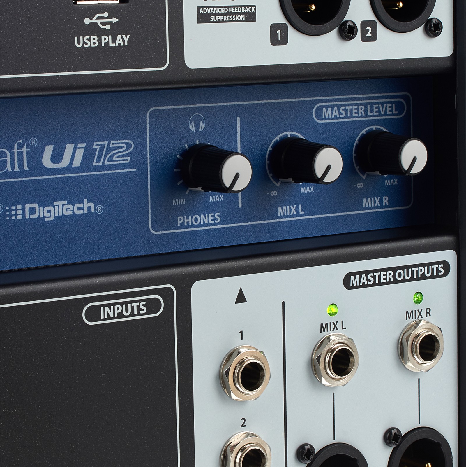 Soundcraft Ui12 12-Kanal Digitalmischpult, Detail