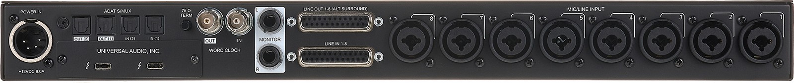 Universal Audio Apollo x8p Gen2 Studio+, Rückseite