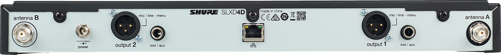 Shure SLXD24DE/SM58 H56, Rückseite