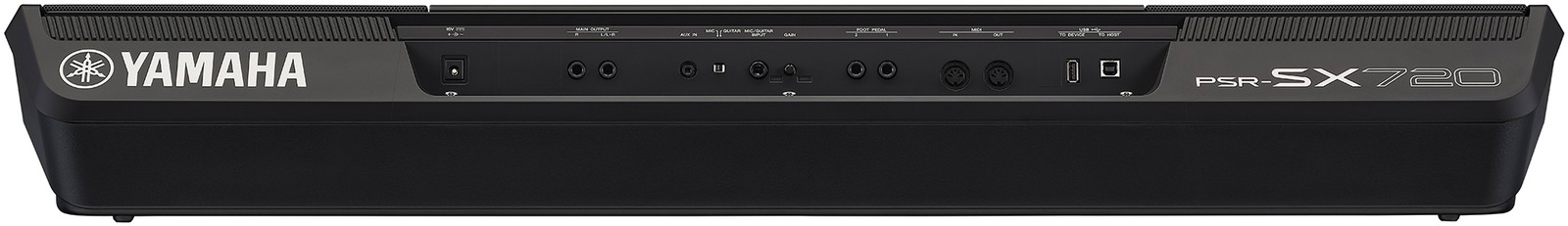 Yamaha PSR-SX720, Rückseite 