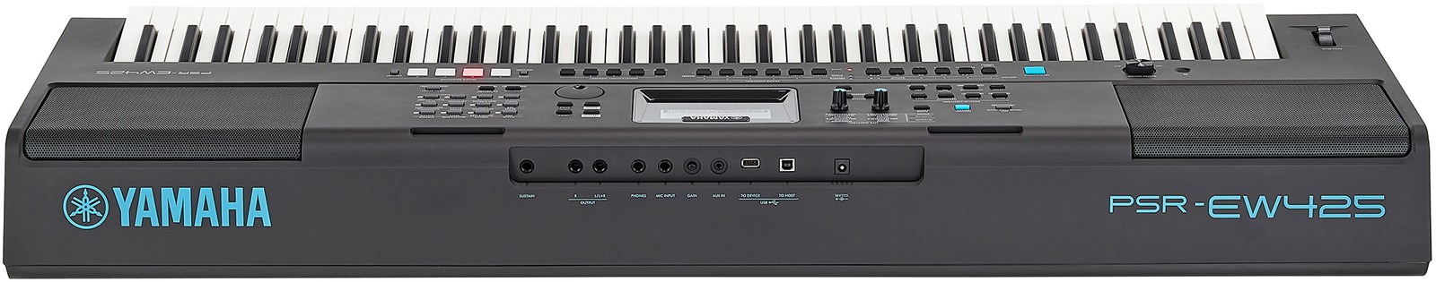 Anschlüsse auf der Rückseite des Yamaha PSR-EW425