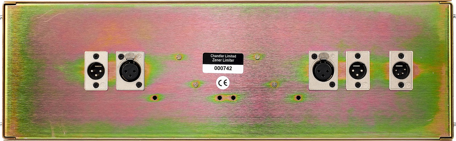 Anschlüsse auf der Rückseite des Chandler Limited EMI ZG12413 Zener Limiter