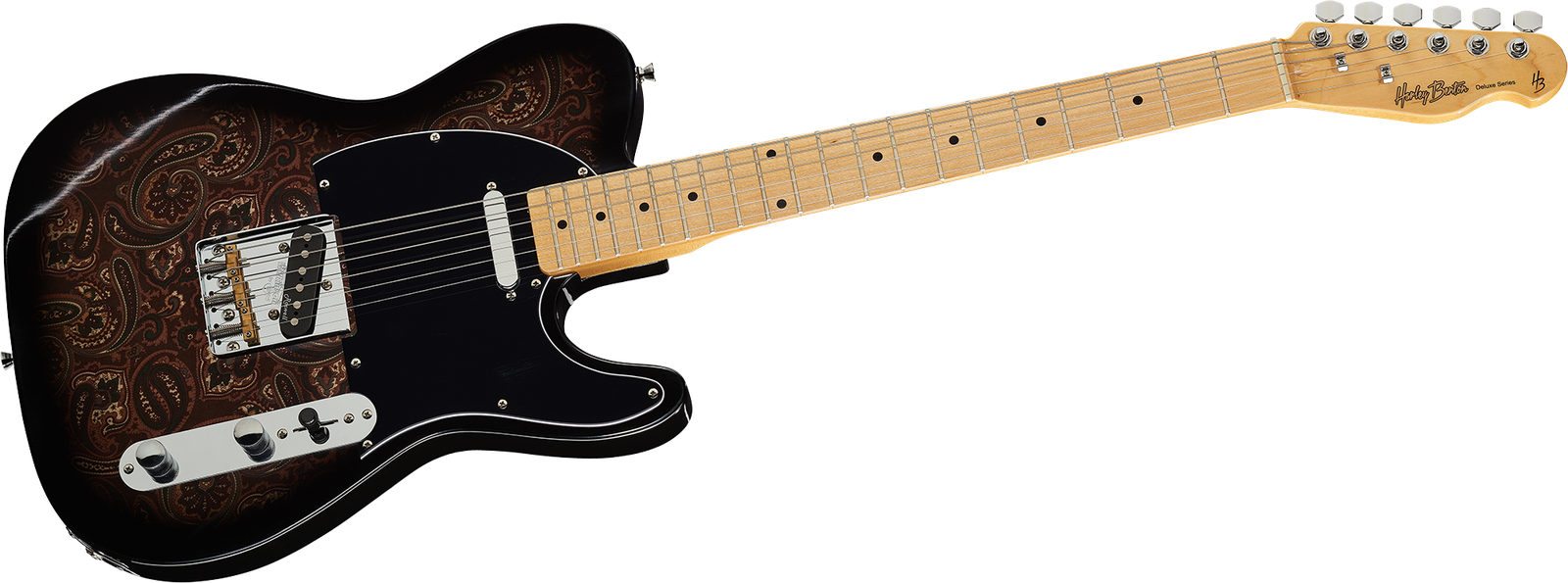 Harley Benton TE-70 Black Paisley E-Gitarre